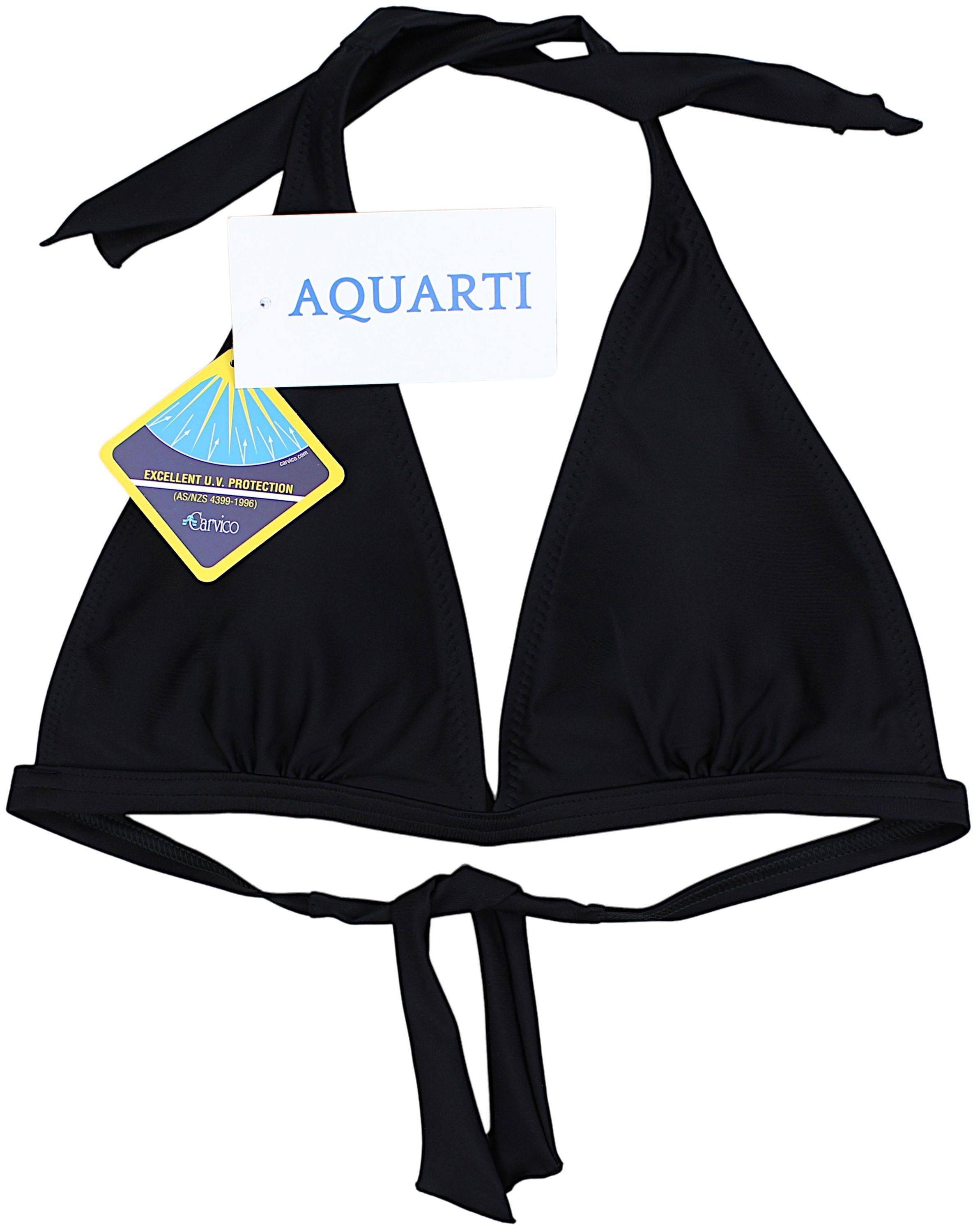 Aquarti Triangel-Bikini Bikini Oberteil Neckholder Push Up Padded Zum Binden
