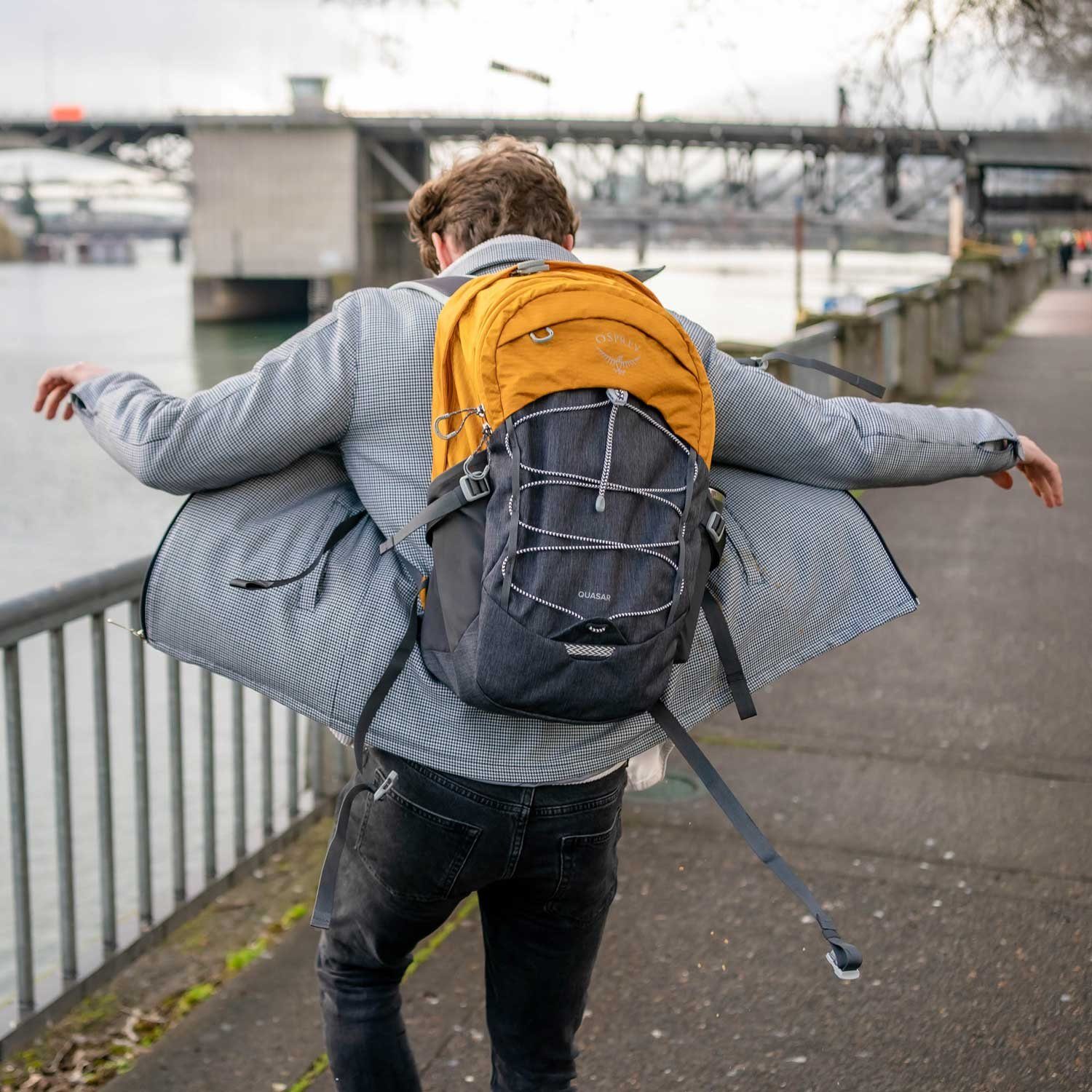 Rucksack Rucksack Quasar Stück), Silver OSPREY Freizeitrucksack Silver Vision Tunnel Vision Lining / Lining/Tunnel (Stück, Osprey