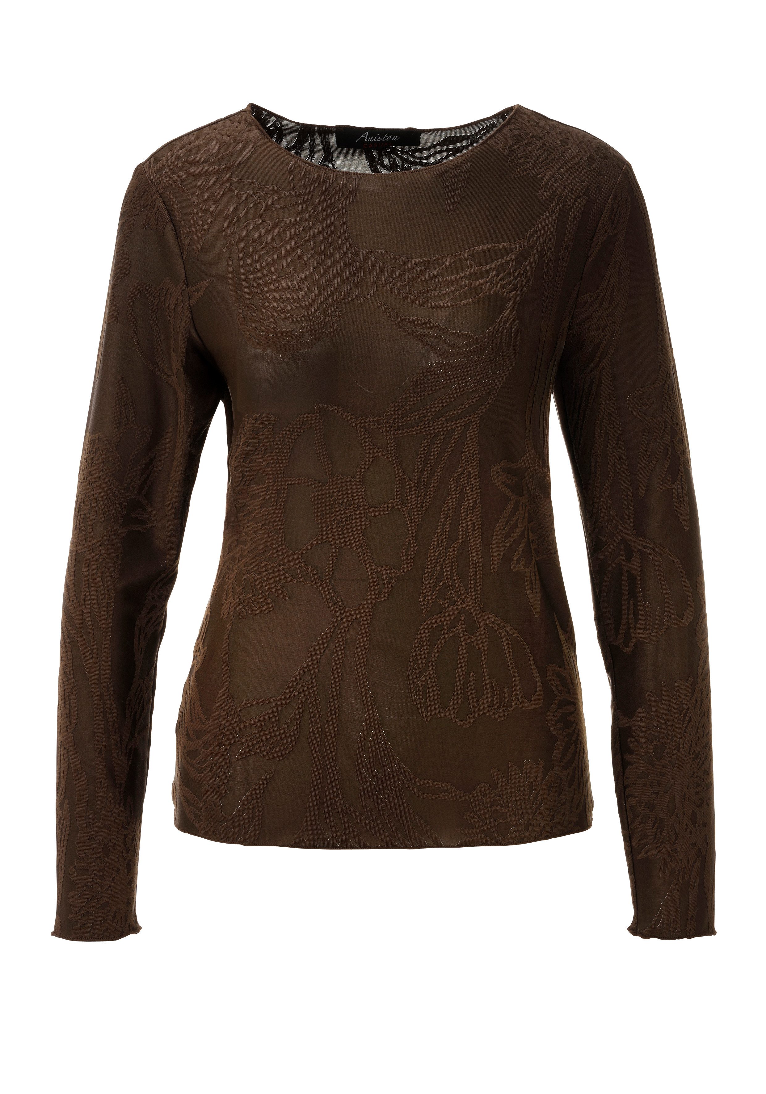 Aniston CASUAL Langarmshirt mit grafischen Blumenmuster - jedes Teil ein Unikat - NEUE KOLLEKTION – Bild 5 von 5
