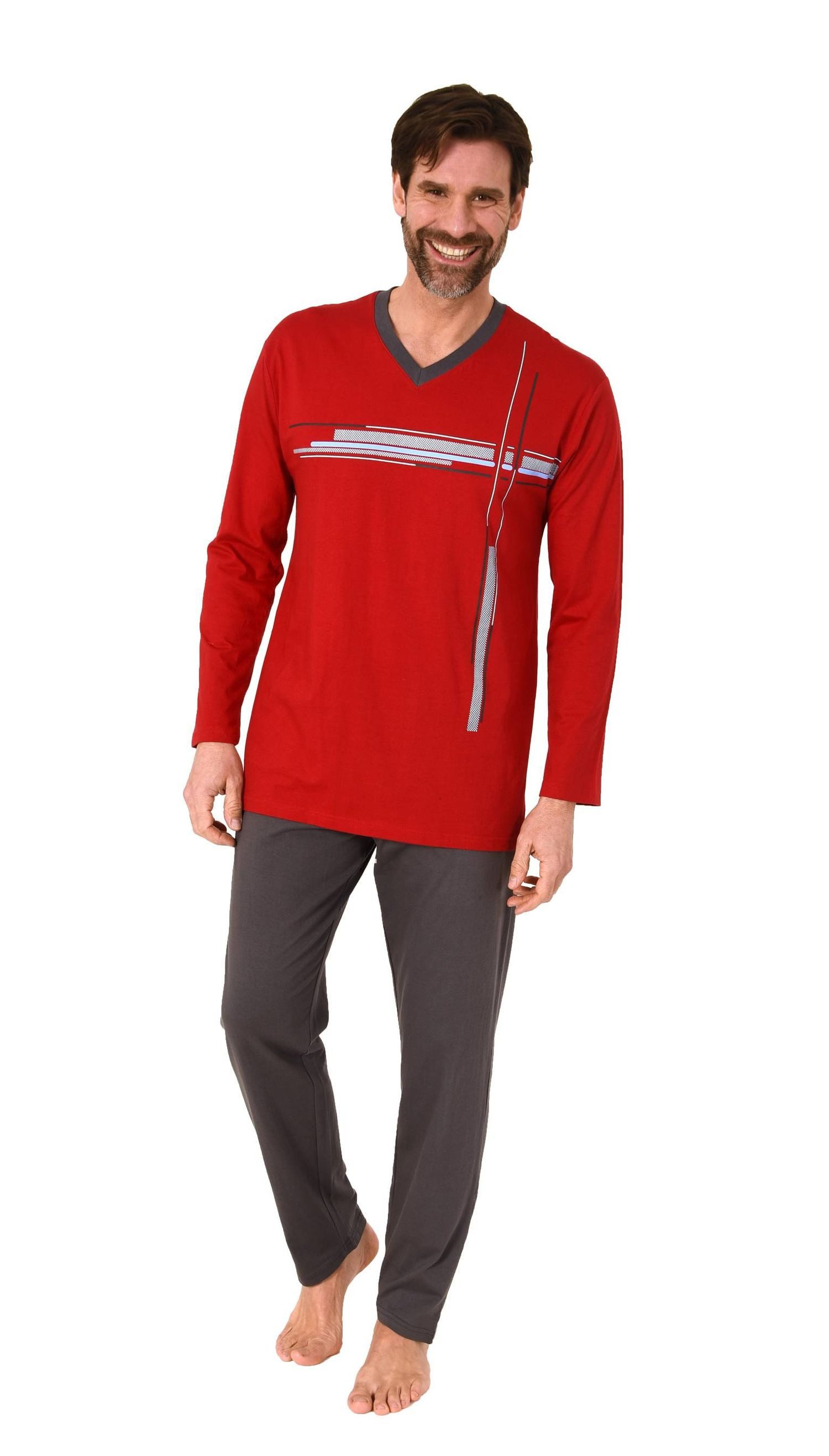 Normann Pyjama Normann Herren Schlafanzug langarm günstig online kaufen