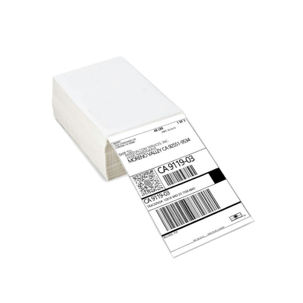 Trade-Shop Etiketten Versand (900 Stück) passend für Intermec Honeywell Thermodrucker, Maße: 103 x 150mm / Trägerperforation / Leporello gefalzt