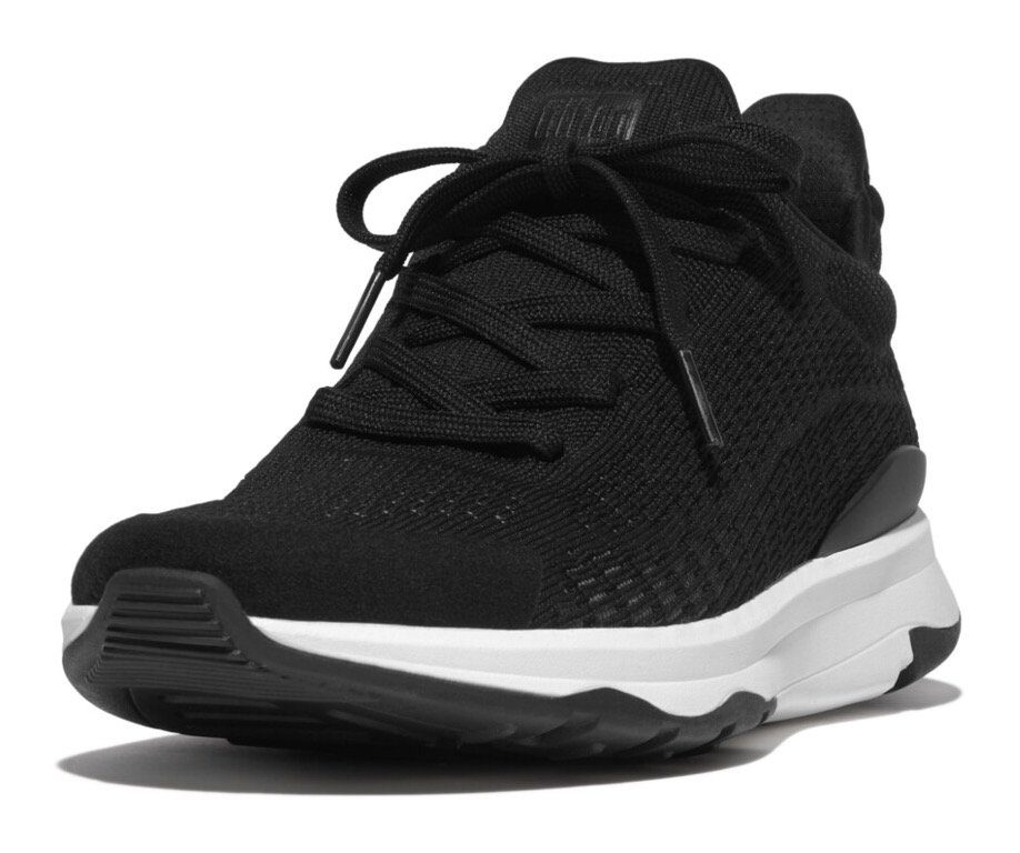 Fitflop Vitamin FFX Slip-On Sneaker mit aufgesetzter Schnürung schwarz