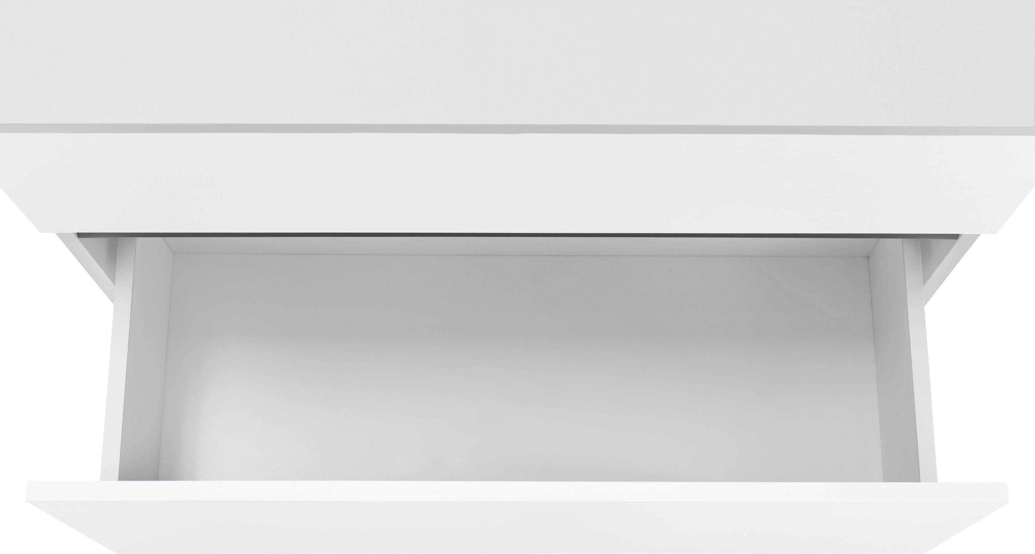 Home affaire Waschbeckenunterschrank Wisla Push-to-open-Funktion, | weiß weiß/weiß 80 cm 55 Höhe cm, Siphonausschnitt, Breite