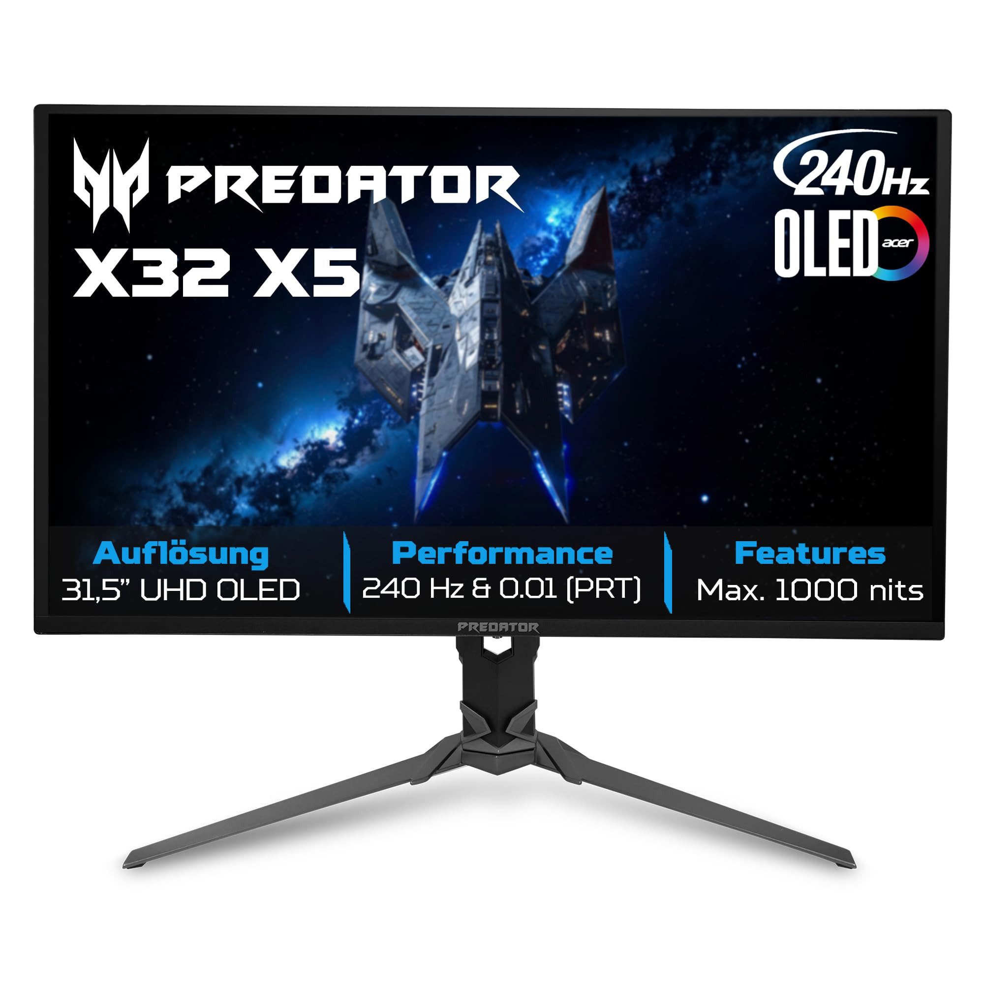Acer X32X5bmiiphuzx LCD-Monitor (4K QD-OLED Gaming-Monitor mit Touchscreen)