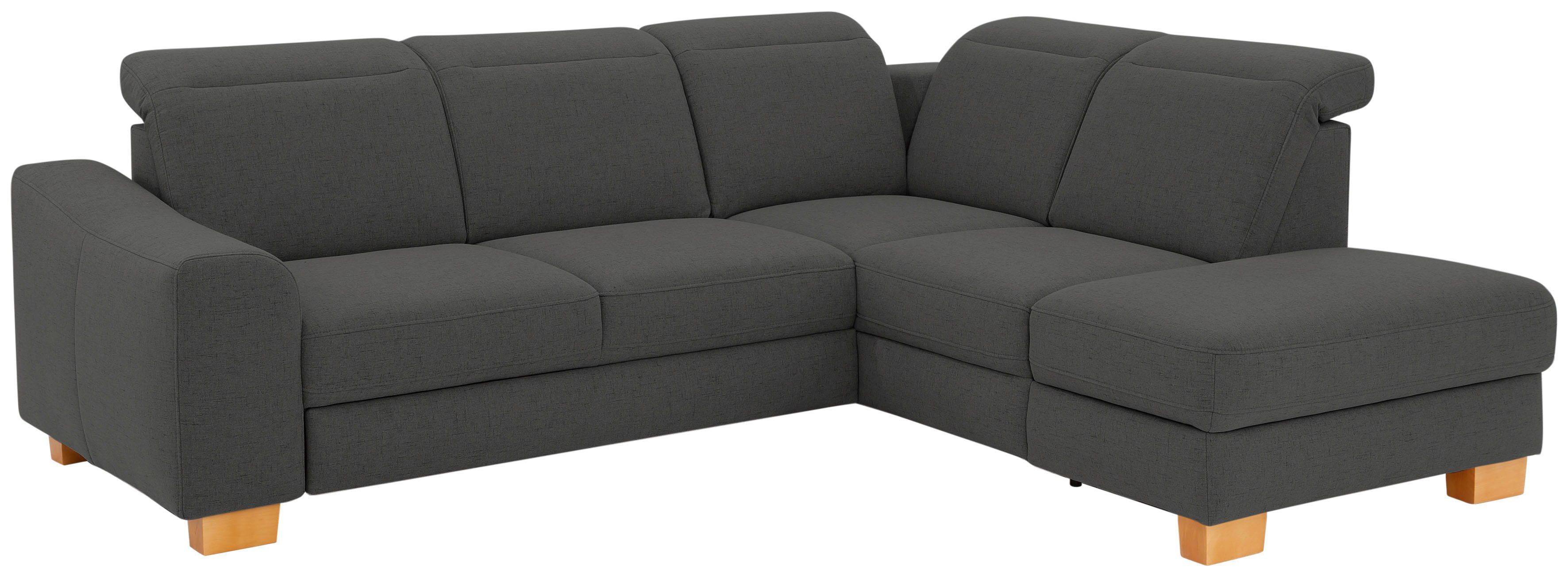 Home affaire Ecksofa Dundee L-Form, wahlweise mit Kopfteilverstellung und zusätzlich mit Bettfunktion