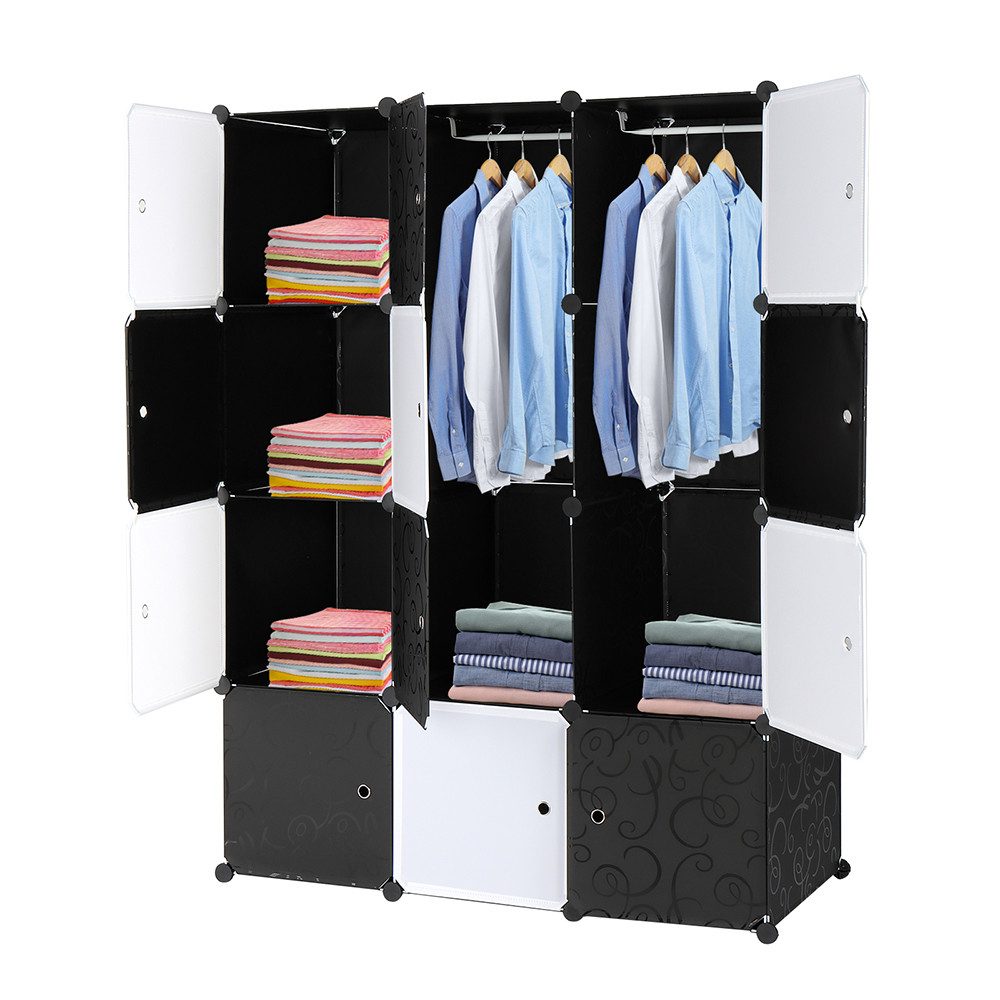 HT Kleiderschrank Würfel Organizer Stapelbar, Kunststoff günstig online kaufen