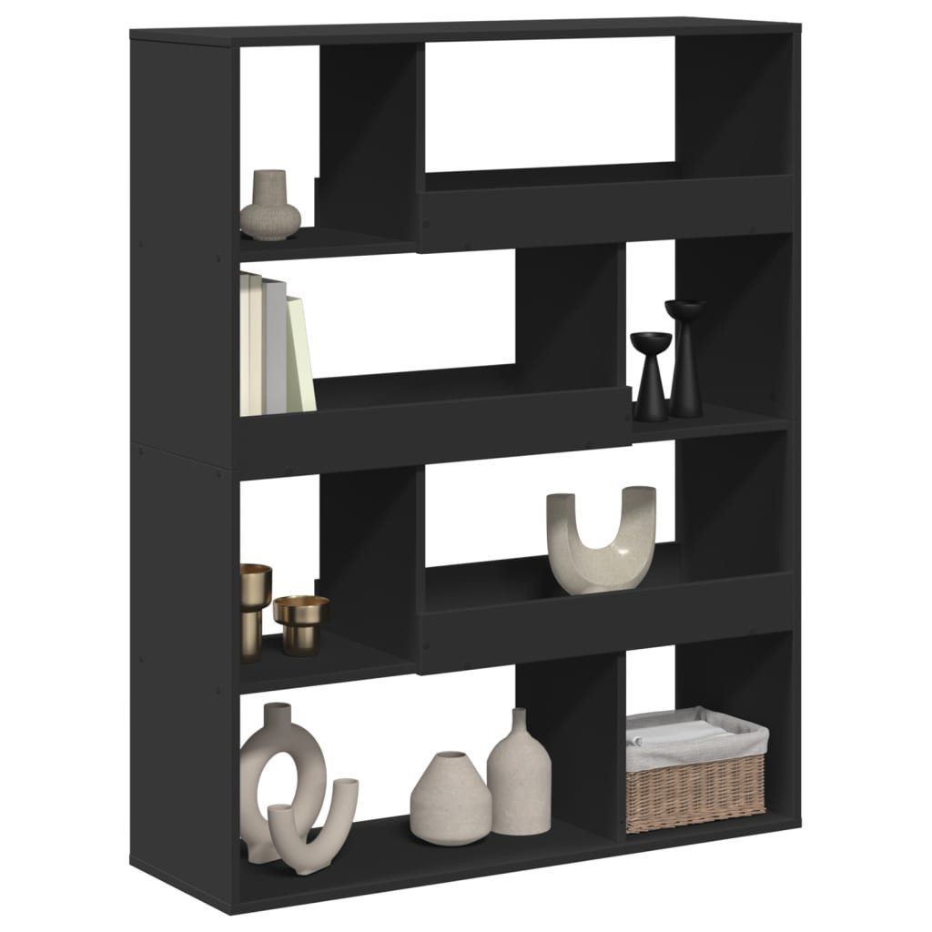 vidaXL Bücherregal Raumteiler Schwarz 100x33x125,5 cm günstig online kaufen
