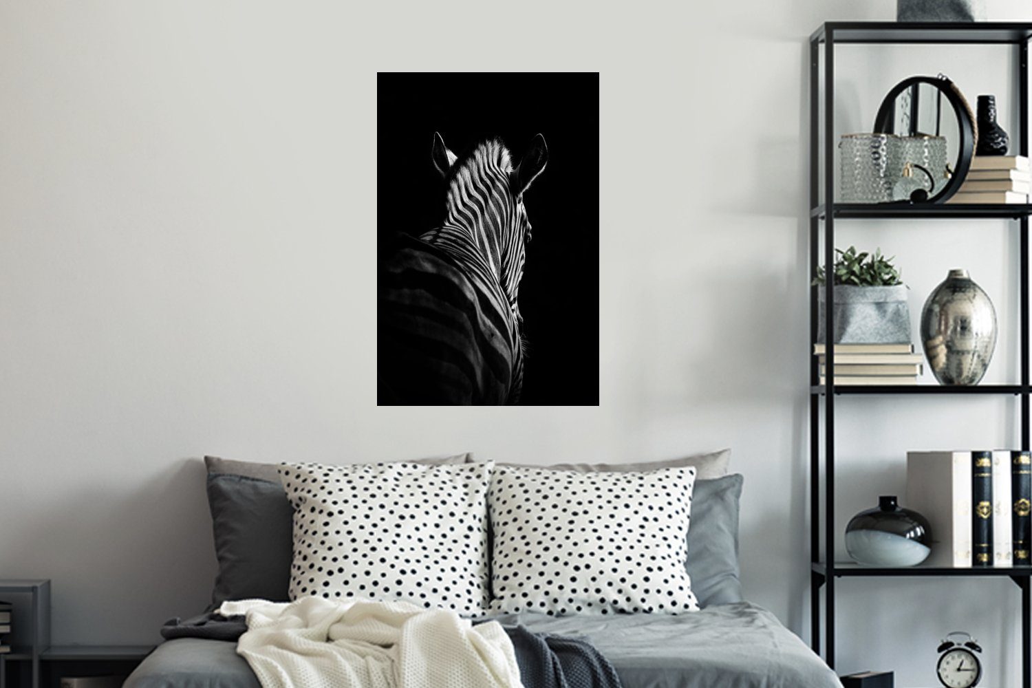 MuchoWow Wandsticker Zebra - Tier Selbstklebend, und weiß - Wandtattoo, - St), (1 Schlafzimmer Wandaufkleber, Wildtiere Wohnzimmer, Schwarz
