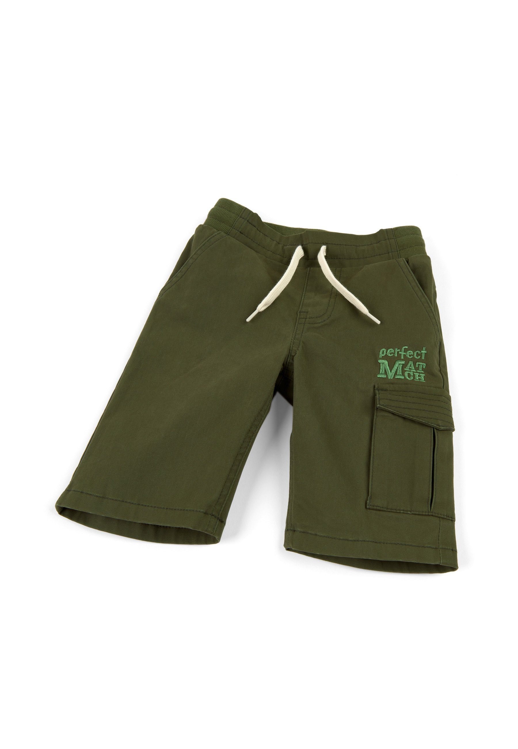 Kinderhose Bermuda Bermudas dunkelgrün (1-tlg) Sigikid Gabardine