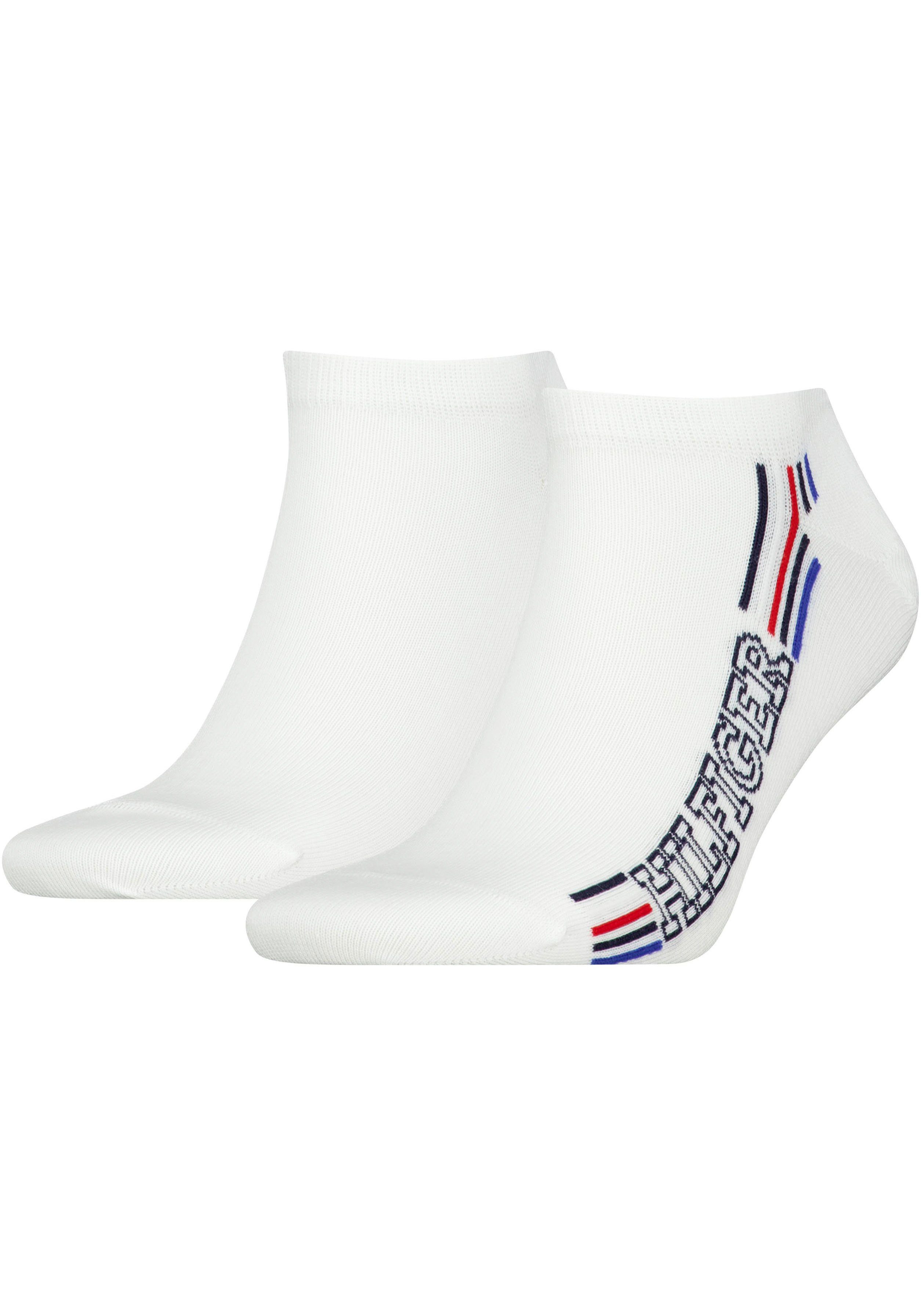 Tommy Hilfiger Sneakersocken (2-Paar) mit seitlichem Logoschriftzug white