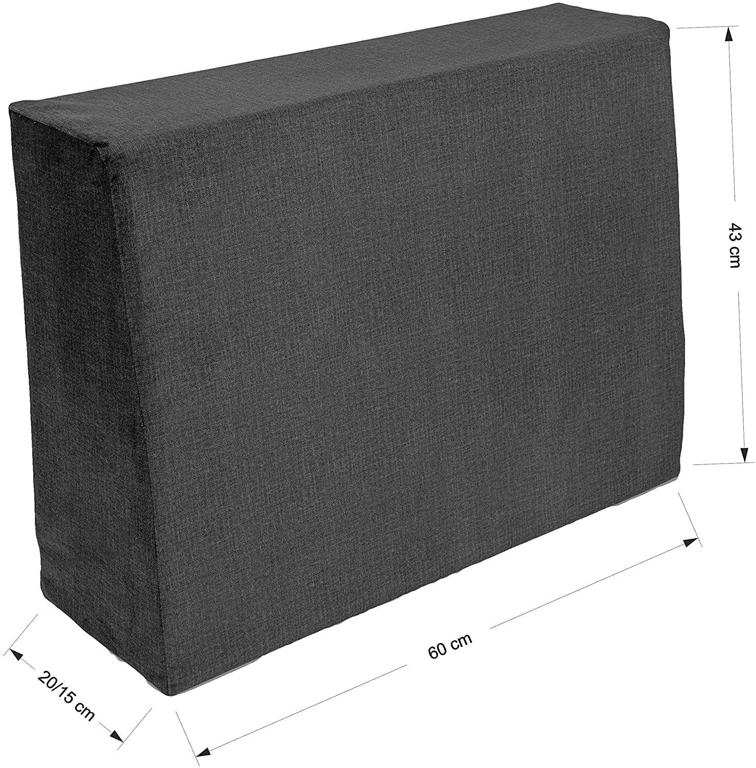 TexDeko Palettenkissen Seitenkissen oder Rückenkissen BeSmart mit abperleffekt, Farbe: nach Wahl (Rückenkissen 120cm/Seitenkissen 60cm)