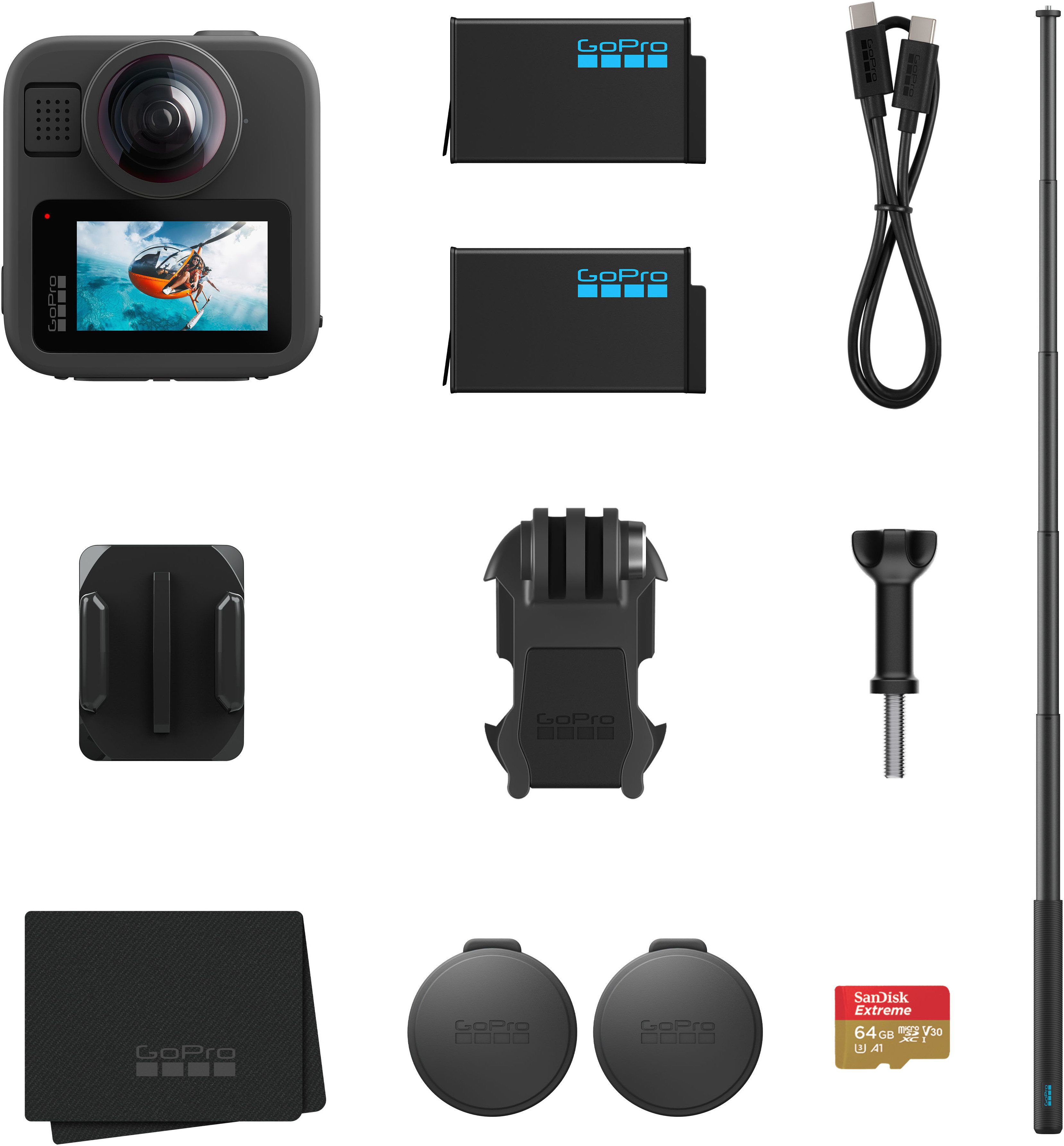 GoPro MAX2 Accessory Hard Bundle 360°-Kamera (8K, WLAN (Wi-Fi), Bluetooth)