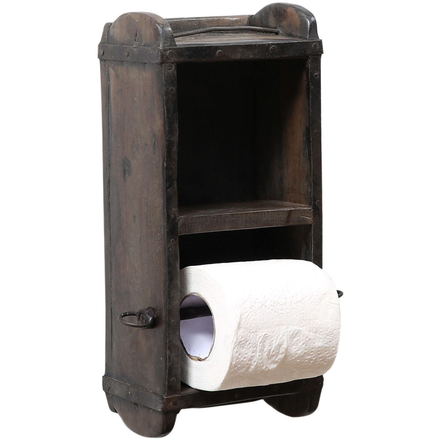 Marrakesch Orient & Mediterran Interior Toilettenpapierhalter Vintage Toilettenpapierhalter mit Ablage Ziegelform Klopapierhalter