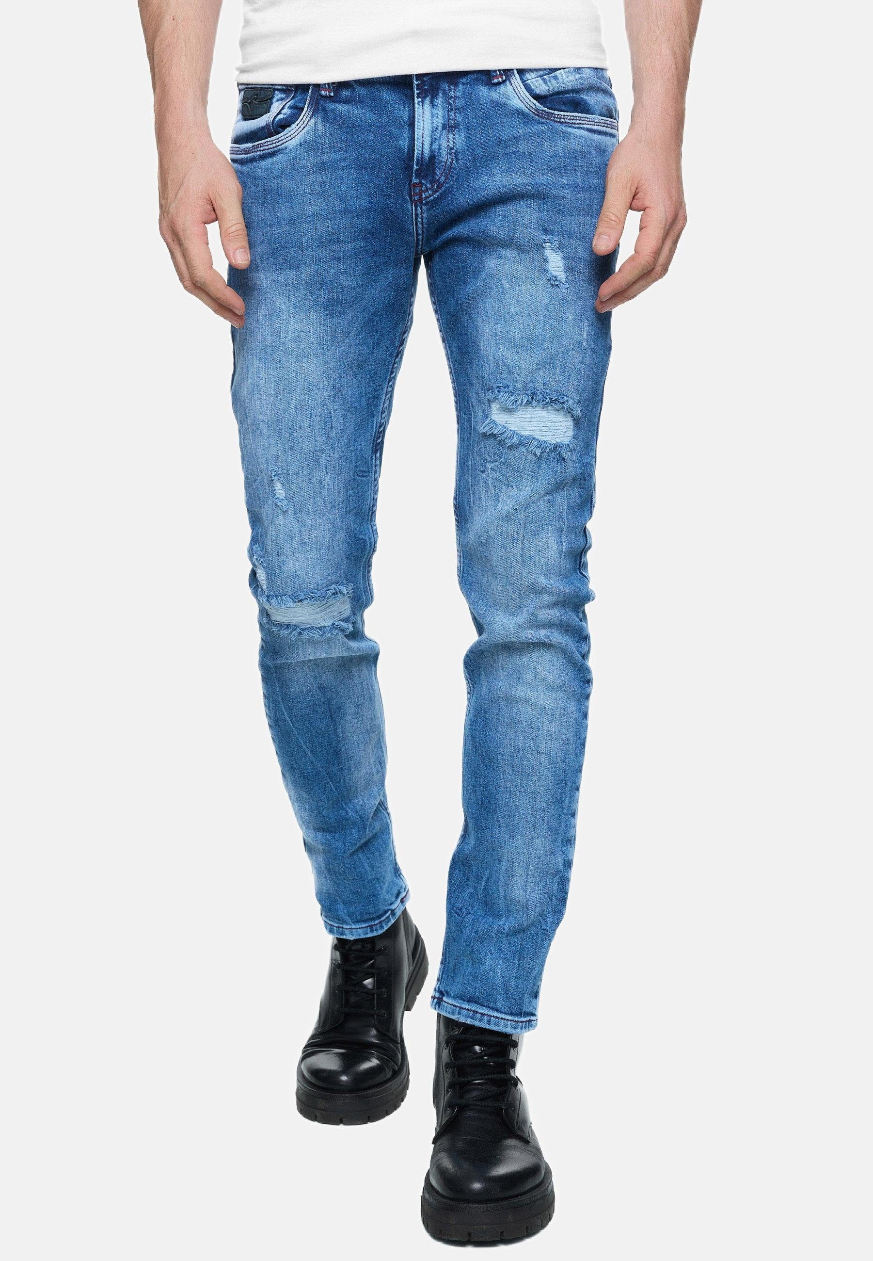 Rusty Neal Straight-Jeans TORI hellblau Waschung dezenter mit
