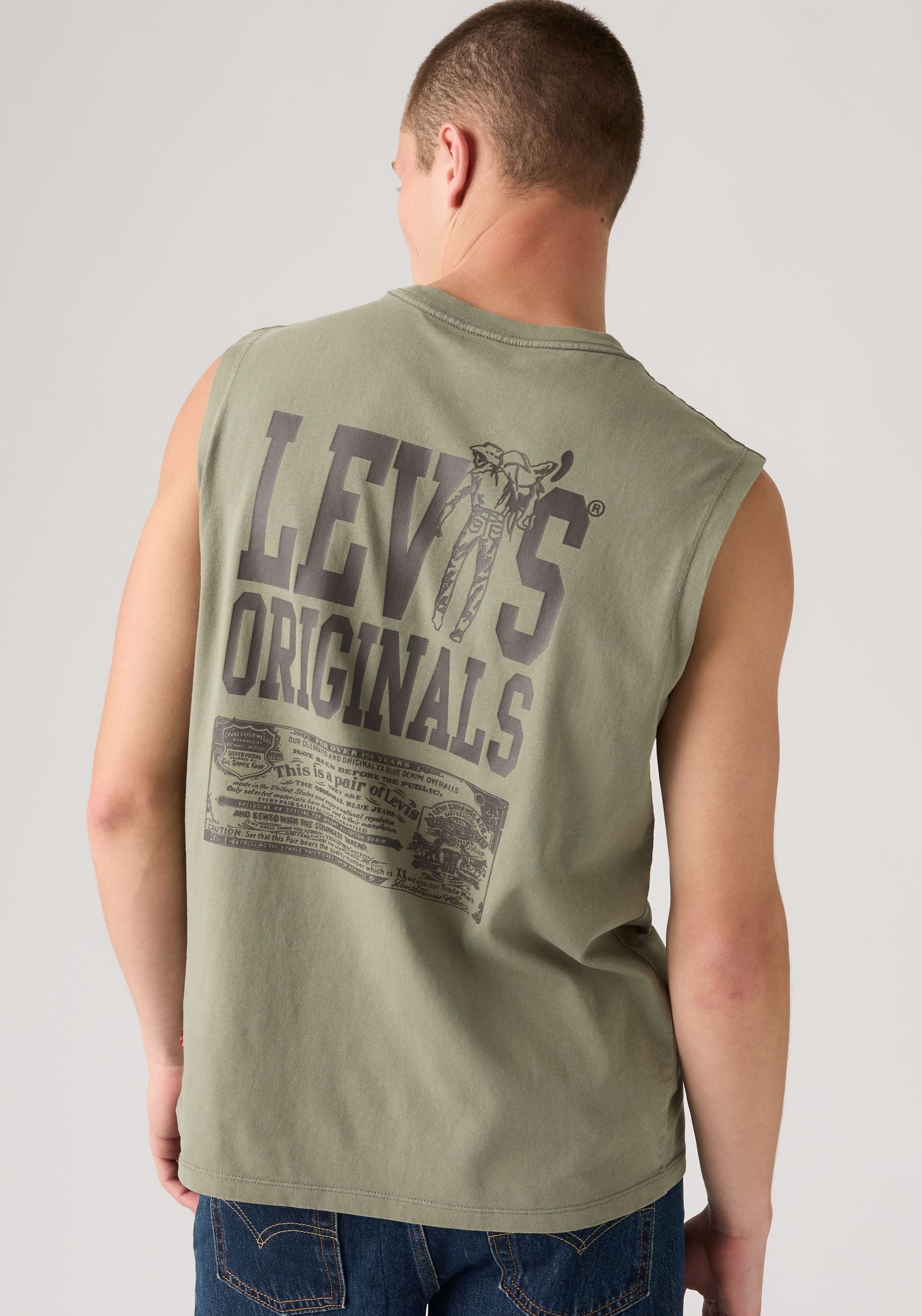 Levi's® Muskelshirt GR MUSCLE TANK Vorder- und Rückenteil mit Druck
