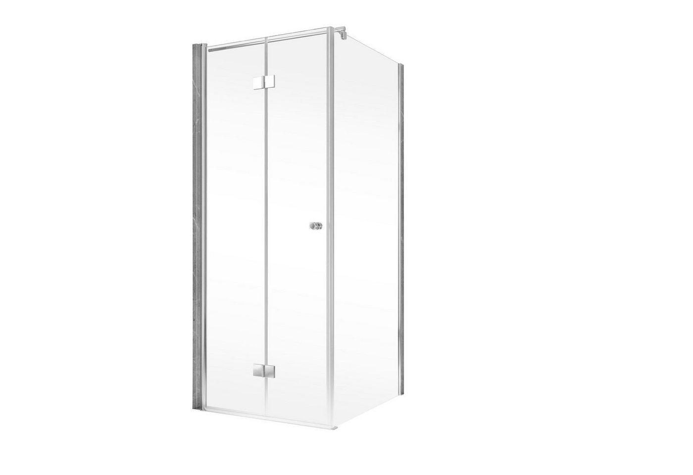 Thumbnail - Schulte Eckdusche Garant 2.0 Höhe: 200 cm, BxT: 90x90 cm, 6 mm Sicherheitsglas, Drehfalttür mit Seitenwand, inkl. Heb-Se...