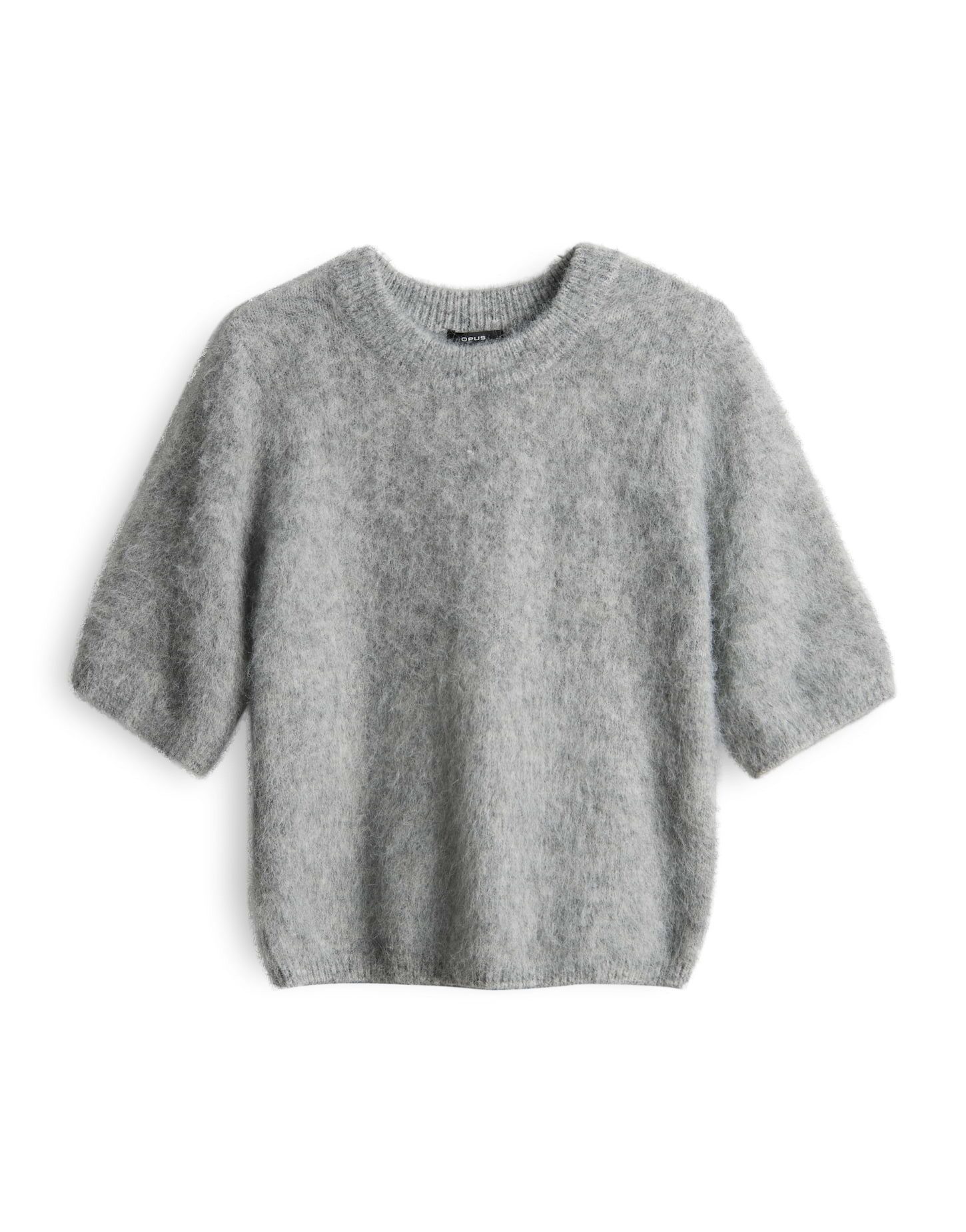 OPUS Kurzarmpullover PLAUSH mit Wollanteil Halbarm, günstig online kaufen