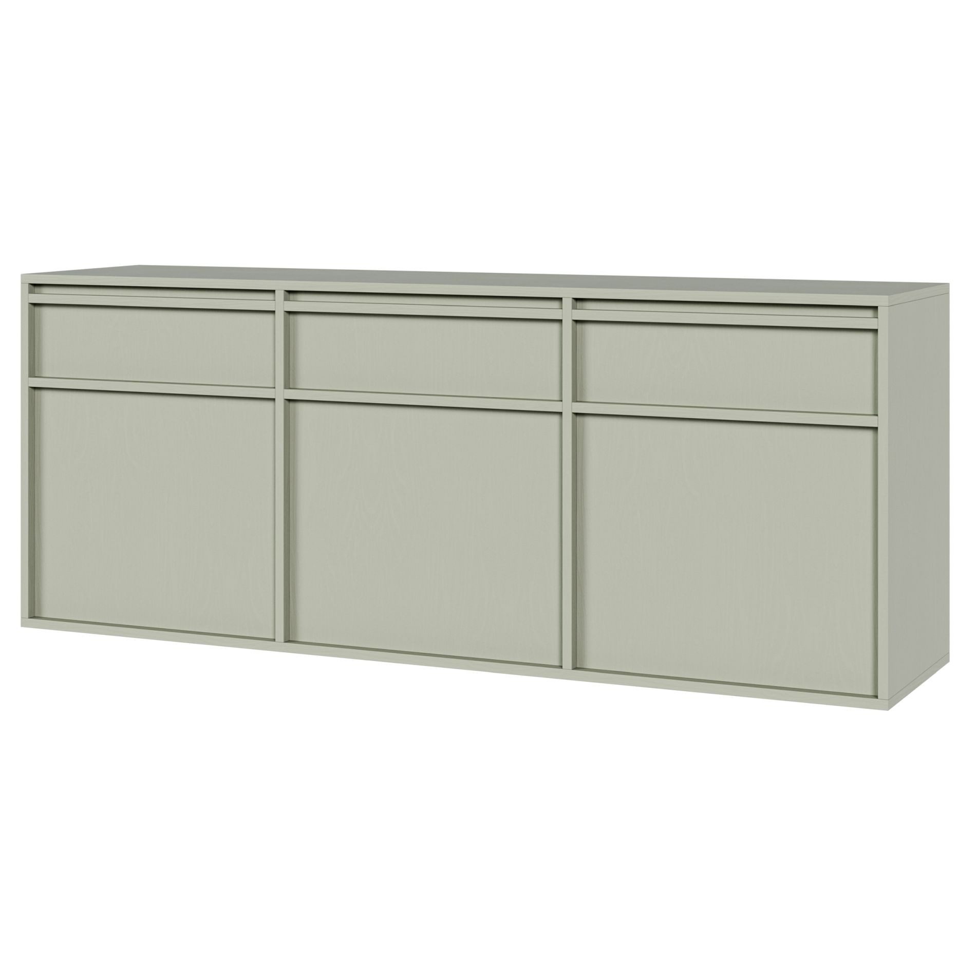 Selsey Sideboard EVO, Hängend mit 3 Schubladen und Türen, Push-to-open, 154 cm