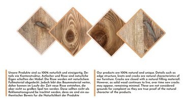 Gozos Esstisch Scots Pine Series Esstisch Massivholz aus Baumstamm - Handgefertigt, Massivholz