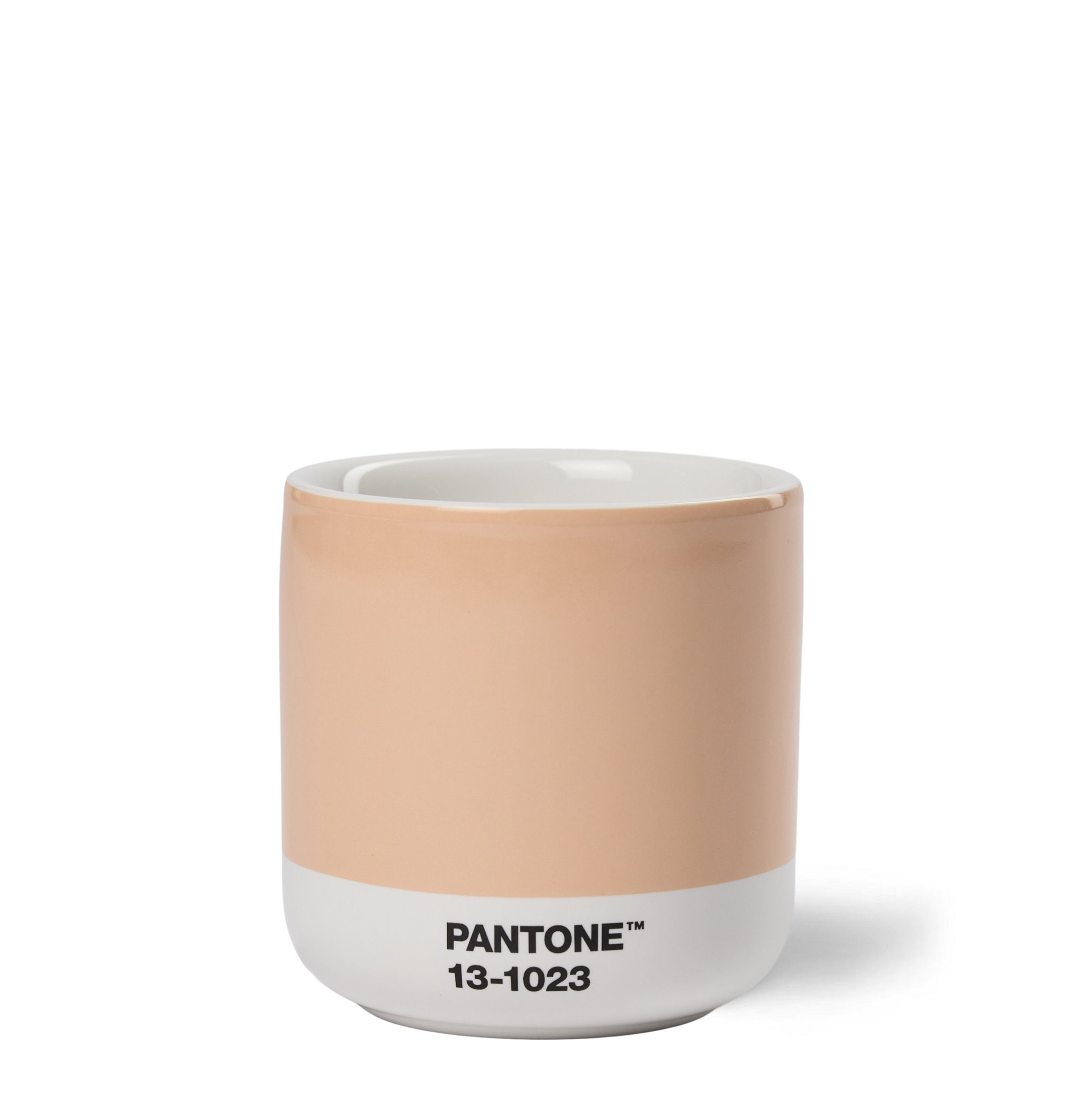 PANTONE Kaffeeservice Thermobecher Cortado, doppelwandig,190ml COY 2024 - Peach Fuzz 13-1023, Farbe des Jahres 2024 Pantone