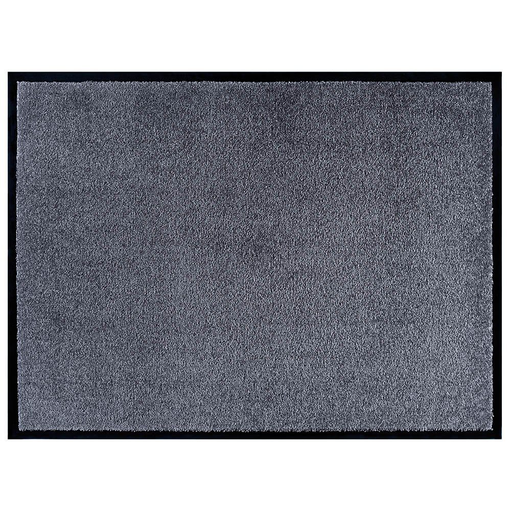 Waschbare mm Boss, Teppich Outdoor grau, Fußmatte Höhe: einfarbig 7 & In- Uni rechteckig, Fußmatte