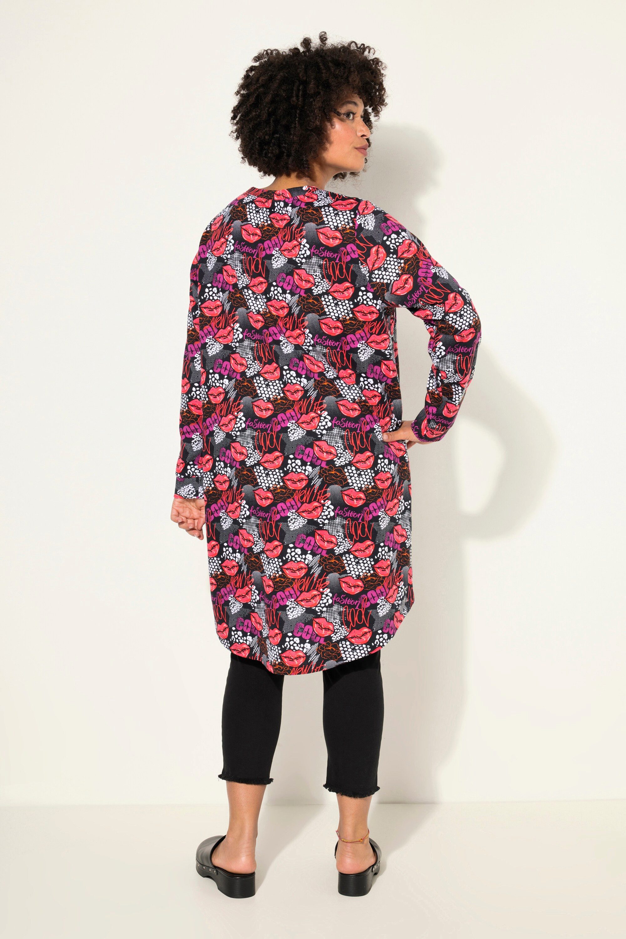 Angel of Style Sweatshirt Sweatshirt A-Linie Kussmund-Muster