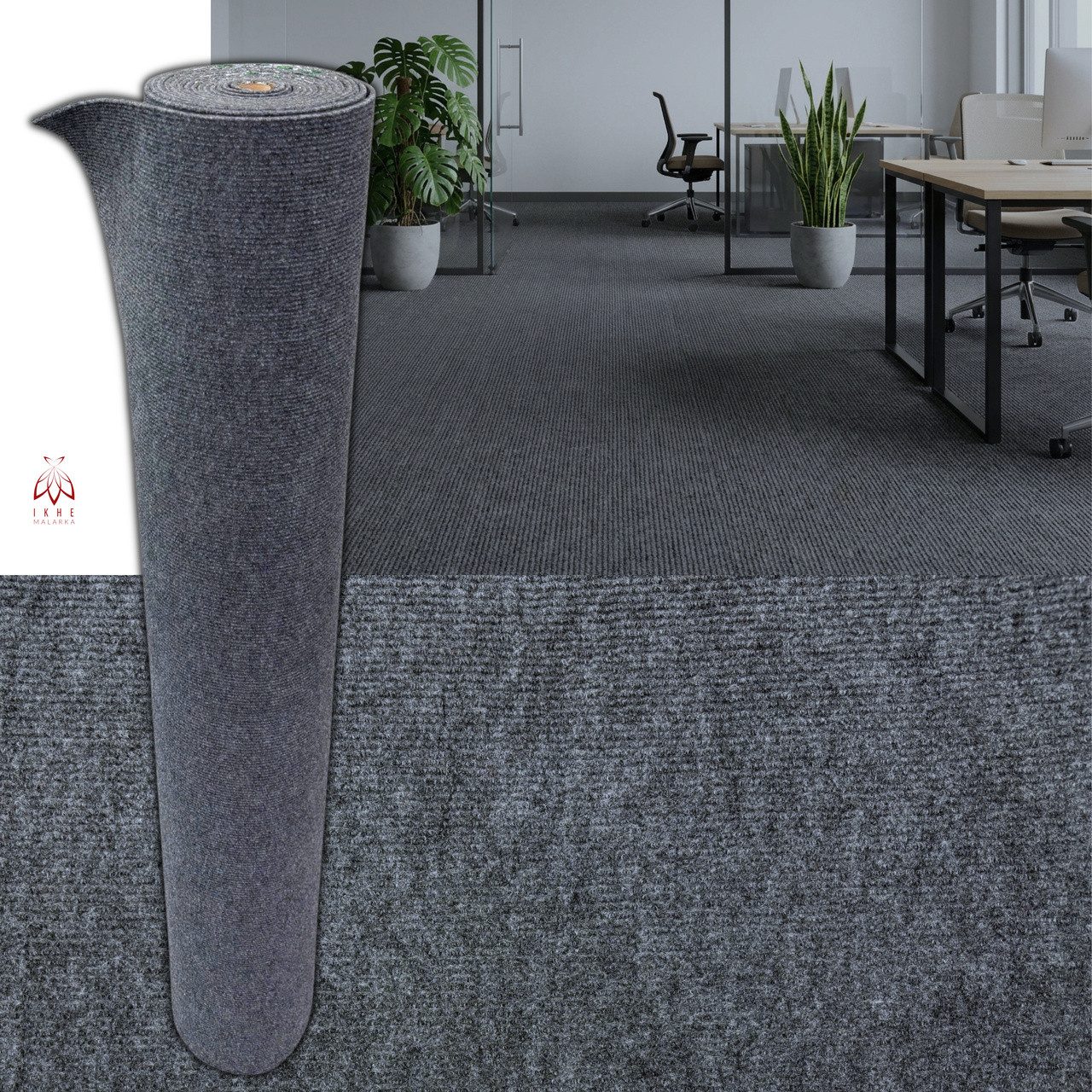 IKHEMalarka Teppichboden 6 m² Selbstklebender Teppich Teppichboden Bodenbelag, Strapazierfähiger Wasserdicht – 120 cm x 500 cm