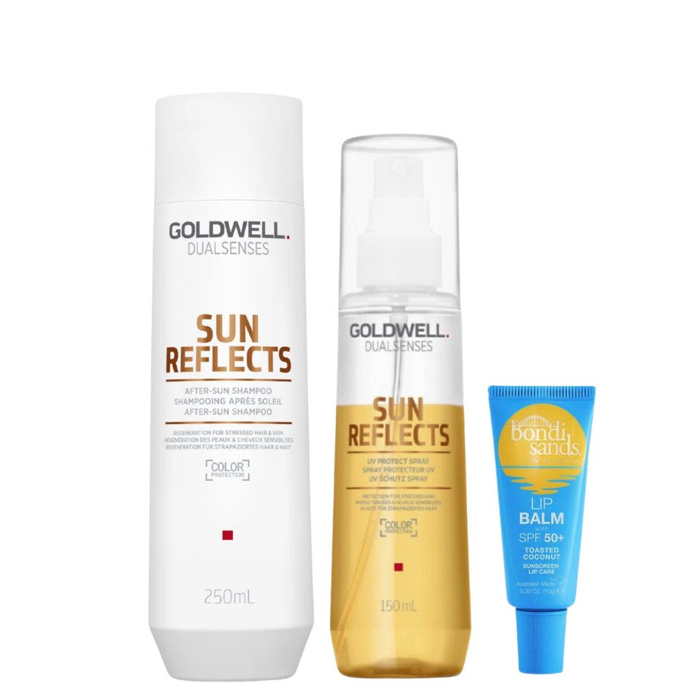 Goldwell Haarpflege-Set Dualsenses Sun Reflects Set mit Bondi Sands Lip Balm, 3-tlg., inklusive Bondi Sands Lip Balm SPF50+