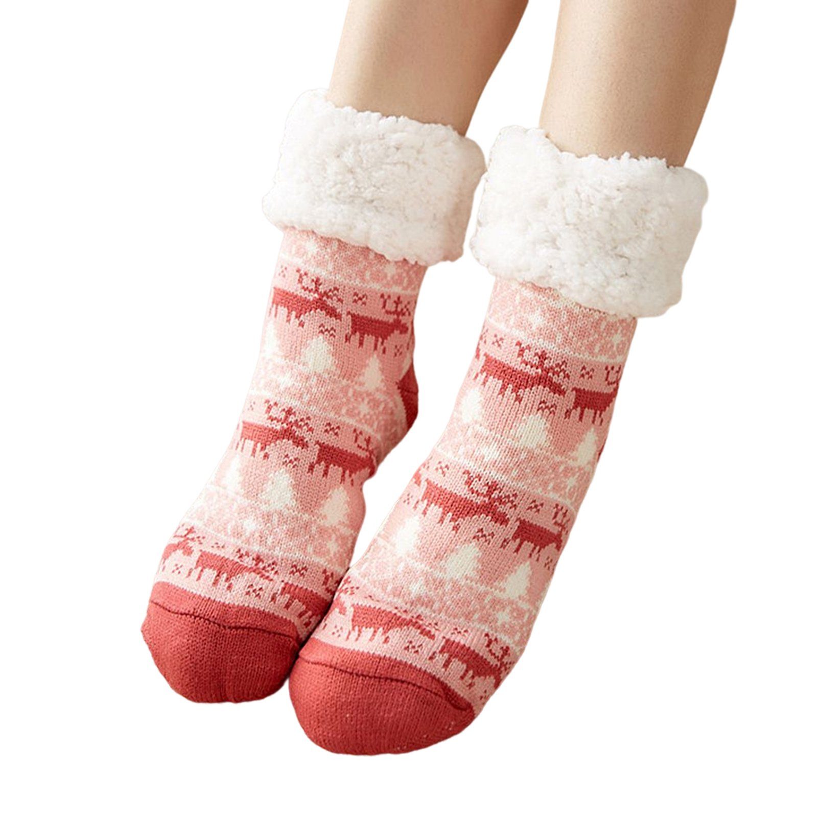 Weihnachts-Bodensocken Für Und Finger Blusmart jeder Erwachsene Damen, kleine Schneesocken, Langsocken Zum