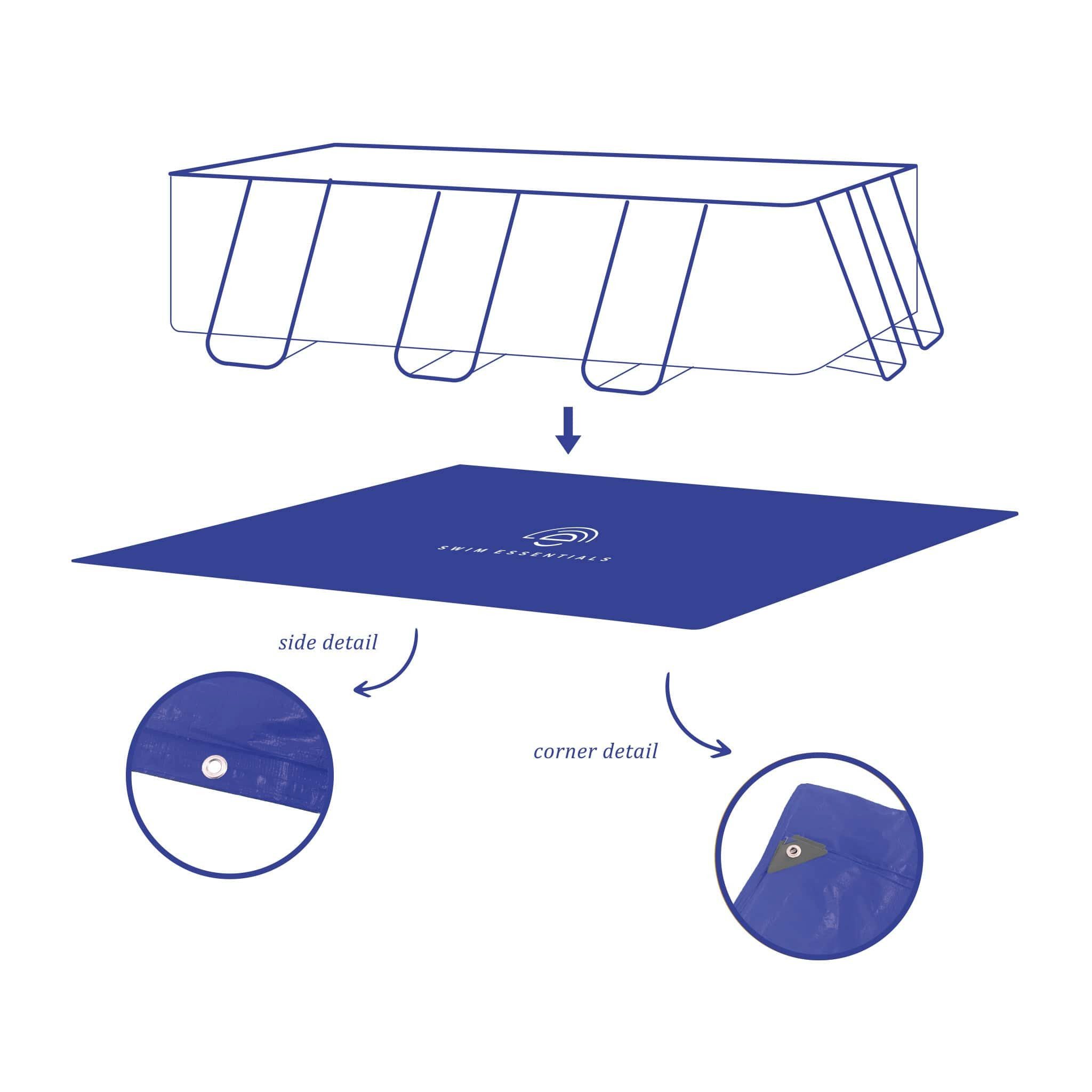 Swim Essentials Pool-Abdeckplane Swim Essentials Pool Bodenplane dunkelblau elegance, 400 x 200cm