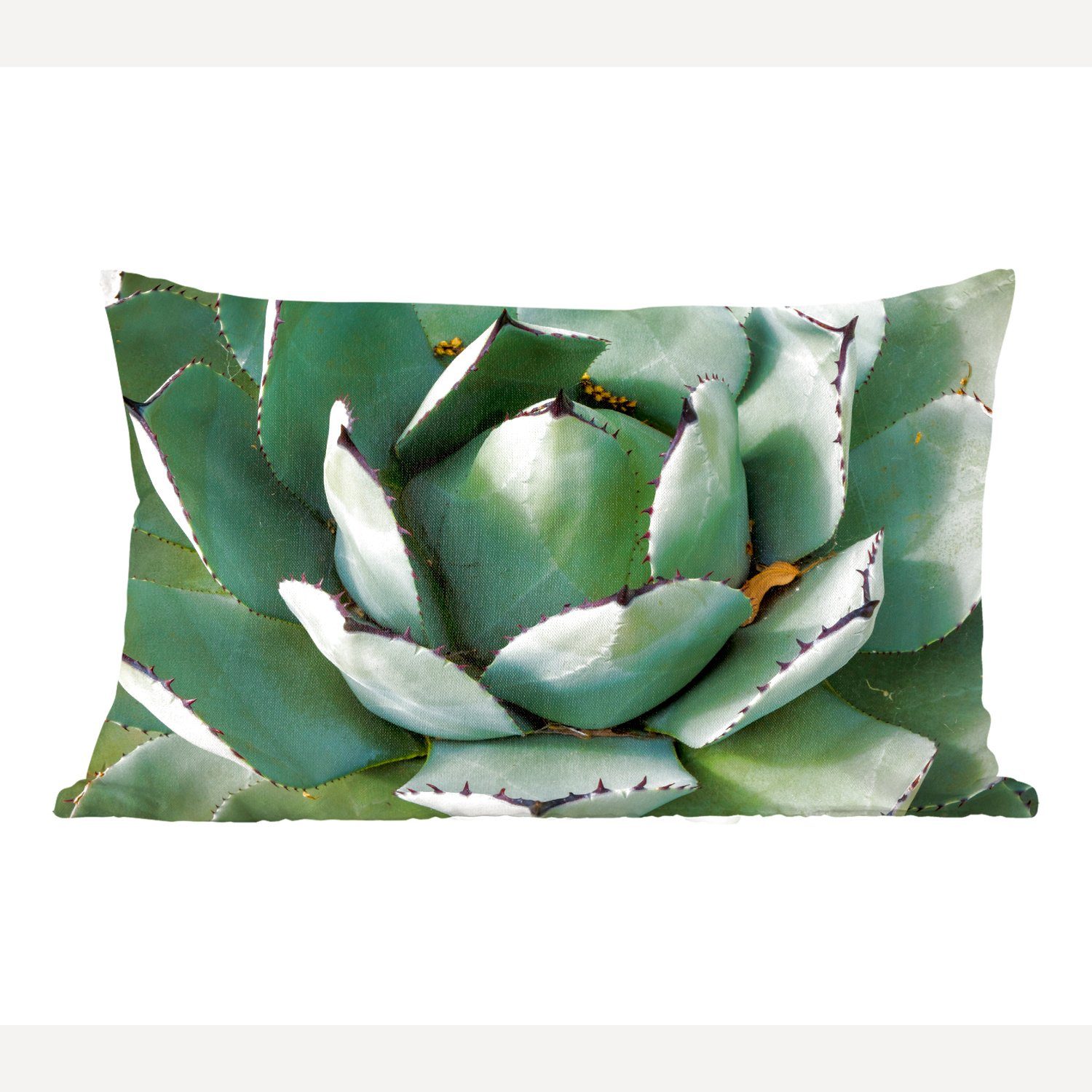 MuchoWow Dekokissen Detail eines mintgrünen Kaktus, Wohzimmer Dekoration, Zierkissen, Dekokissen mit Füllung, Schlafzimmer