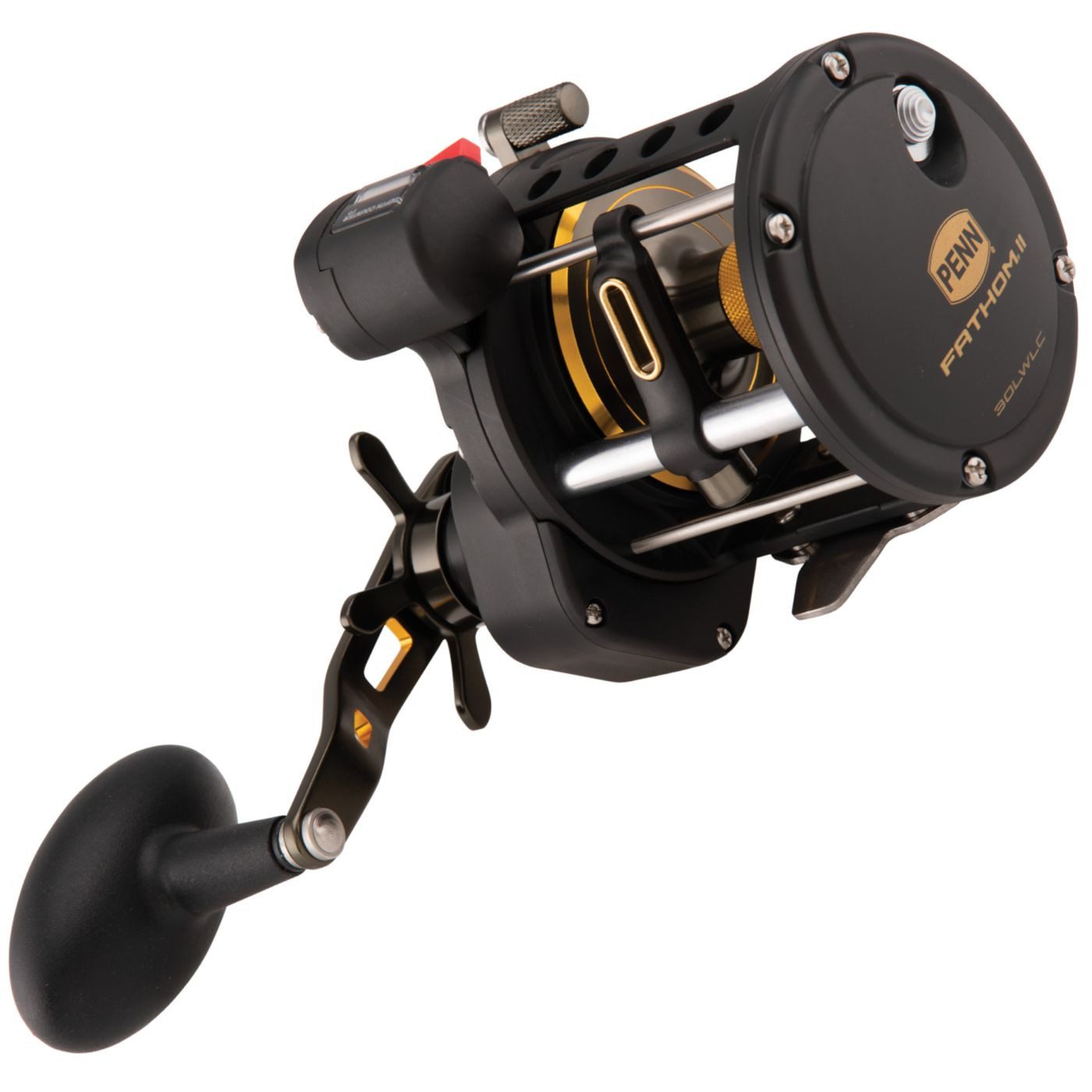 Multirolle Penn Fathom II Level Wind Reel 30 Linecounter - Rechtshand Rolle