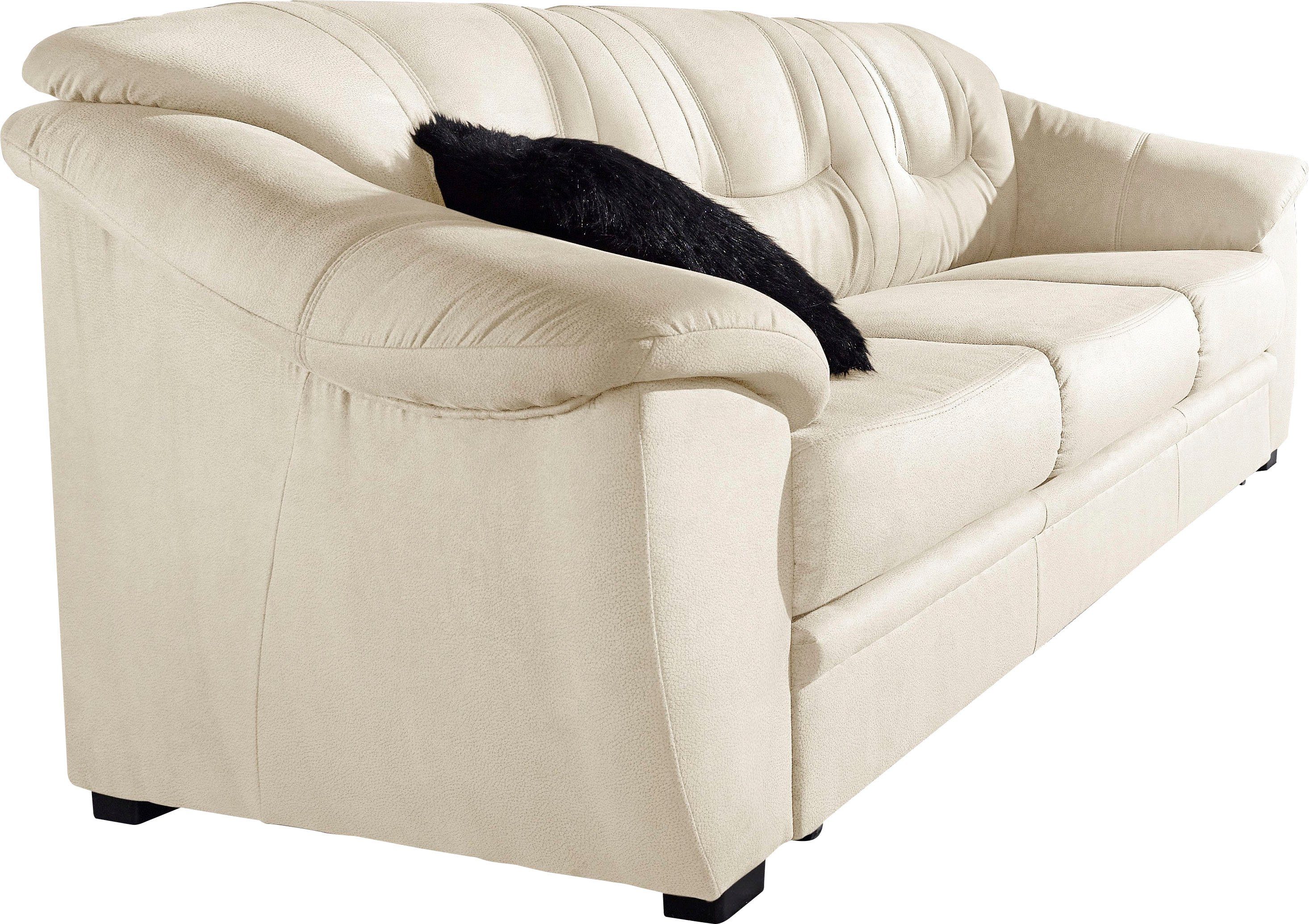 sit&more 3-Sitzer Safira, B: 198 cm, Bettfunktion optional, Federkern-Polsterung, Komfortable Sitzhöhe 46 cm, Liegefläche 134 x 190 cm bei …