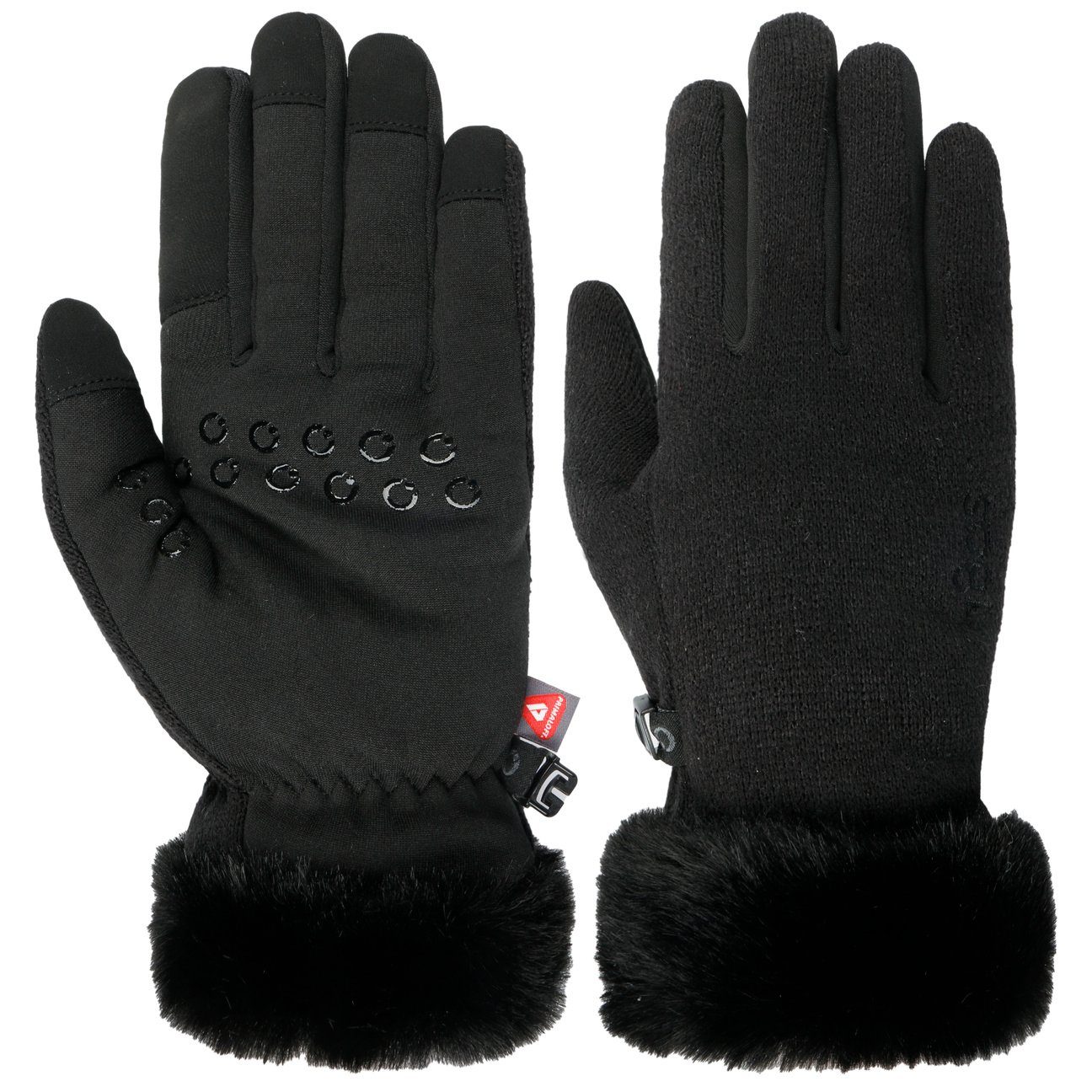 180s Strickhandschuhe Handschuhe mit Futter schwarz