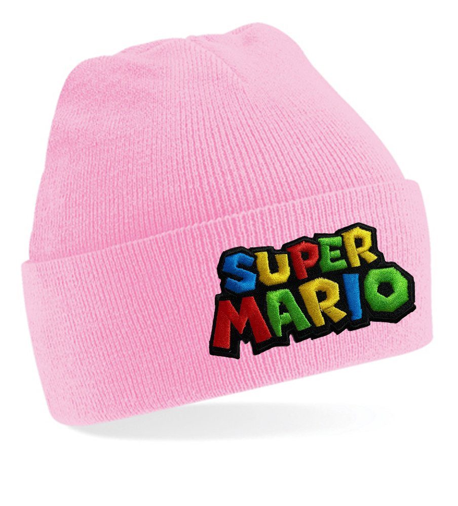 Blondie & Brownie Beanie Unisex Erwachsenen Mütze Super Mario Yoshi Luigi Stick Rosa