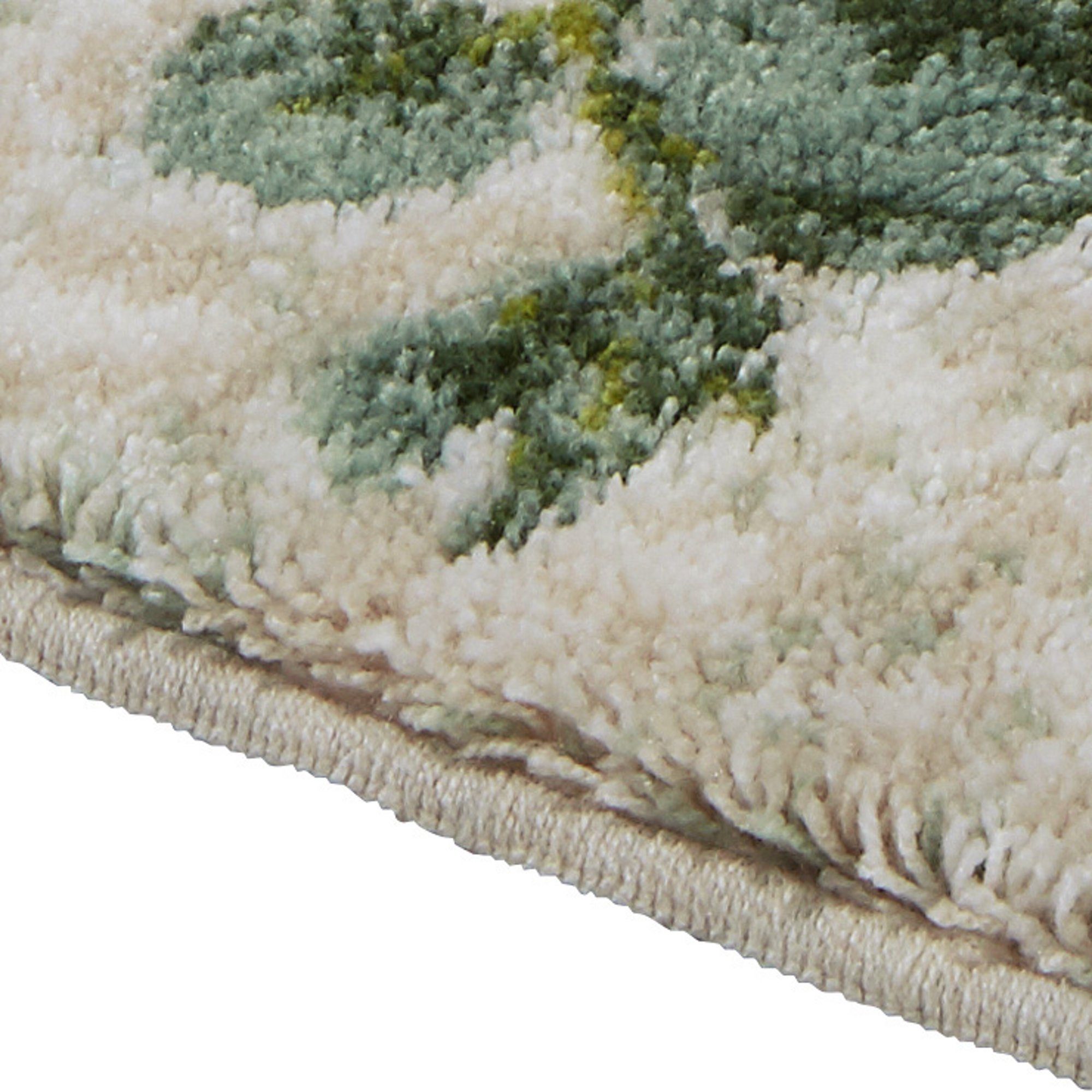 Erwin Müller Duschmatte Duschvorlage "Eukalyptus" halbrund, Höhe 20 mm, gemustert