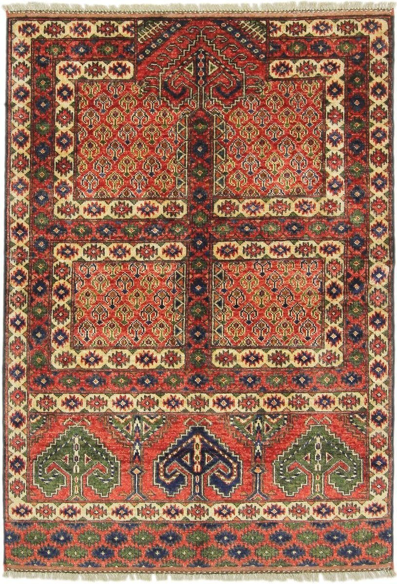 Orientteppich Afghan Ersari 102x148 Handgeknüpfter Orientteppich, Nain Trading, rechteckig, Höhe: 6 mm | Kurzflor-Teppiche