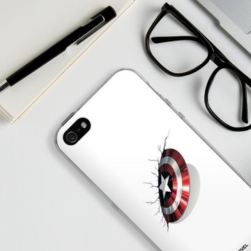 DeinDesign Handyhülle Captain America Offizielles Lizenzprodukt Marvel, Apple iPhone 5 Silikon Hülle Bumper Case Handy Schutzhülle