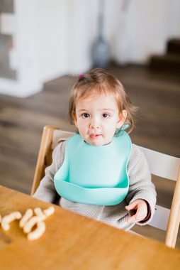 KINDSGUT Lätzchen Silikonlätzchen, (1-St), Tisch-Hilfe, mint, BPA-frei, für Babys und Kleinkinder, aus umweltfreundlichem Silikon, abwaschbar, unisex, Ess-Hilfe