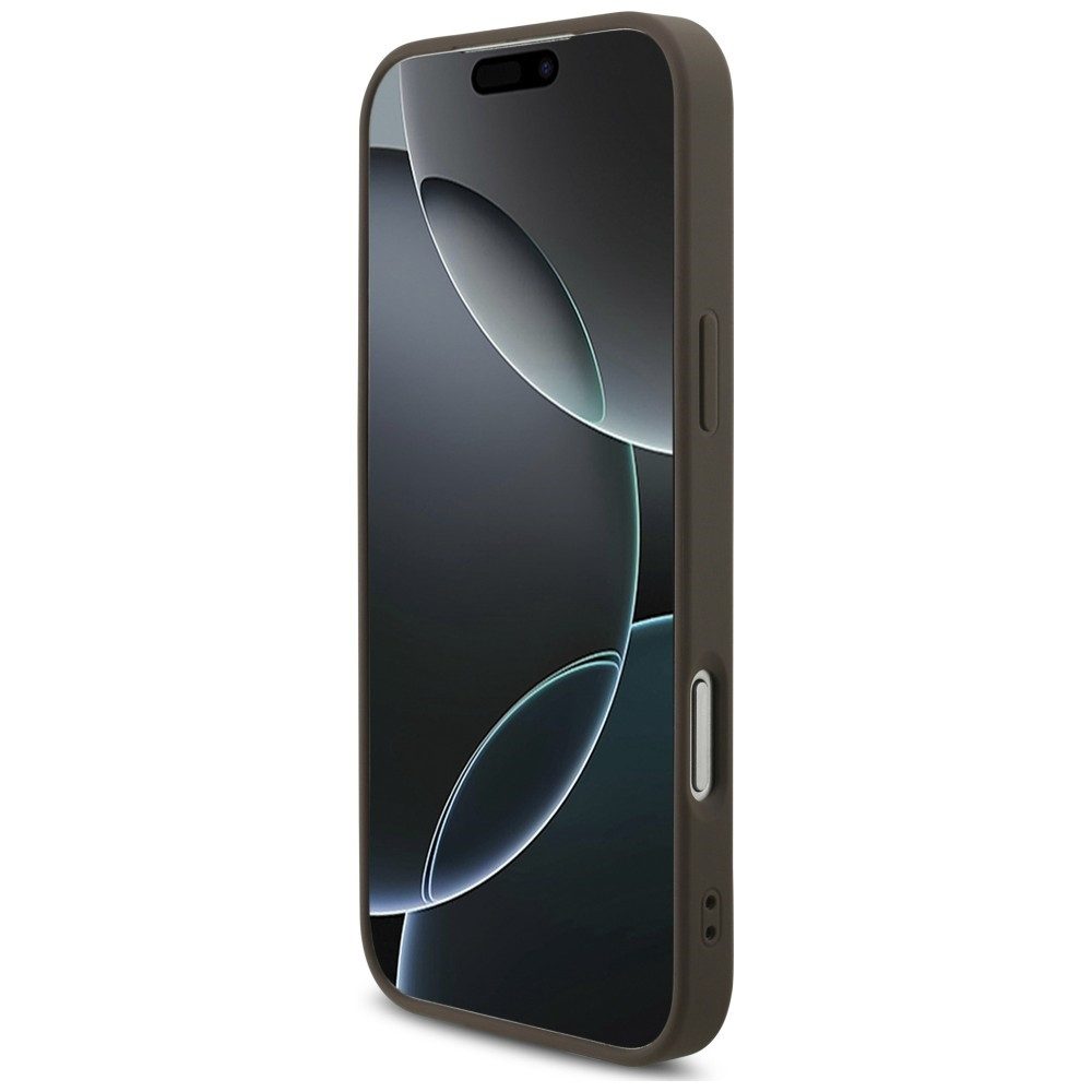 Guess Handyhülle iPhone 18 Pro Schutzhülle Kunstleder Case Big Logo Metall 6,3 Zoll, Kantenschutz – Bild 5 von 5