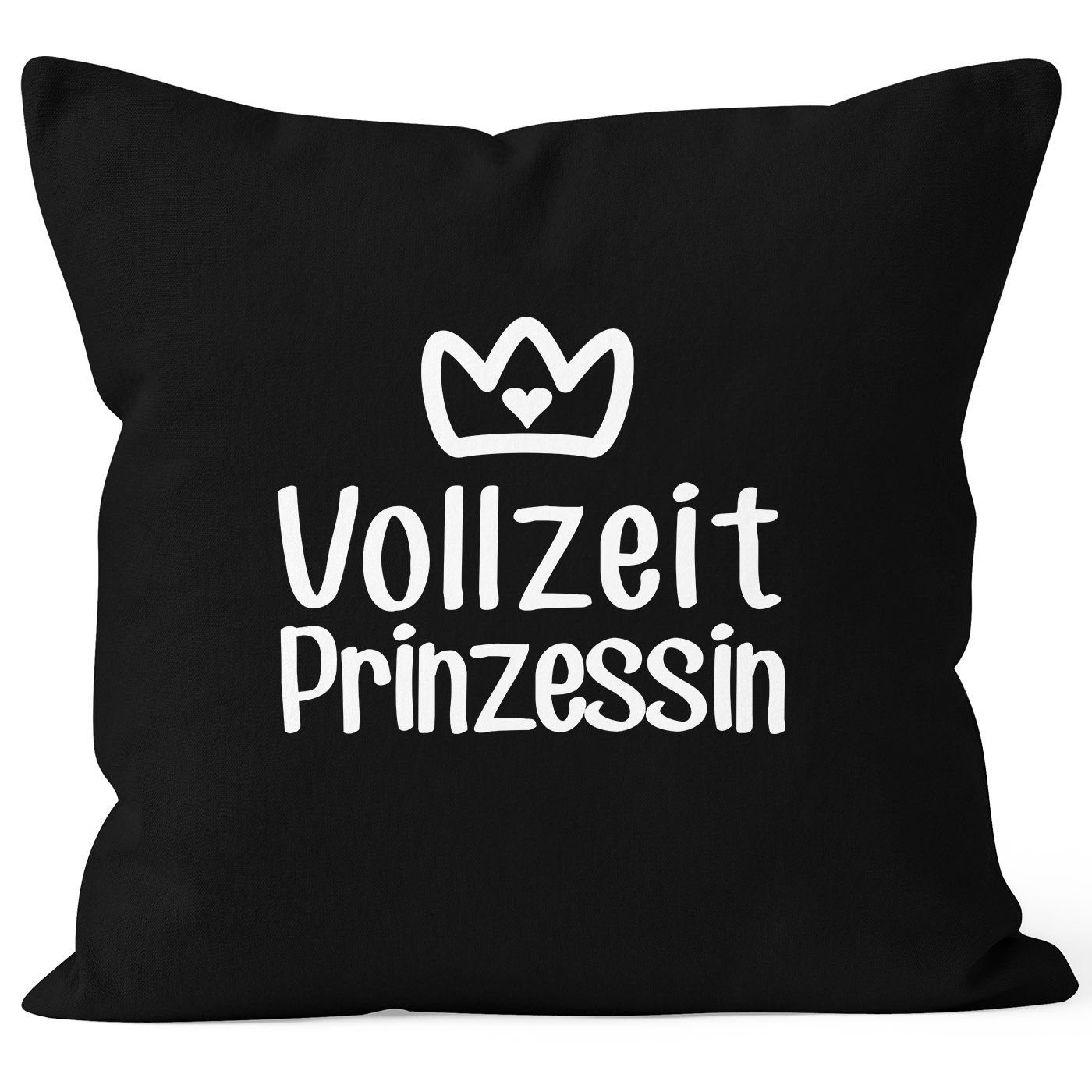 MoonWorks Dekokissen Kissenbezug Vollzeit Prinzessin Kissen-Hülle Deko-Kissen 40x40 MoonWorks® schwarz | Dekokissen