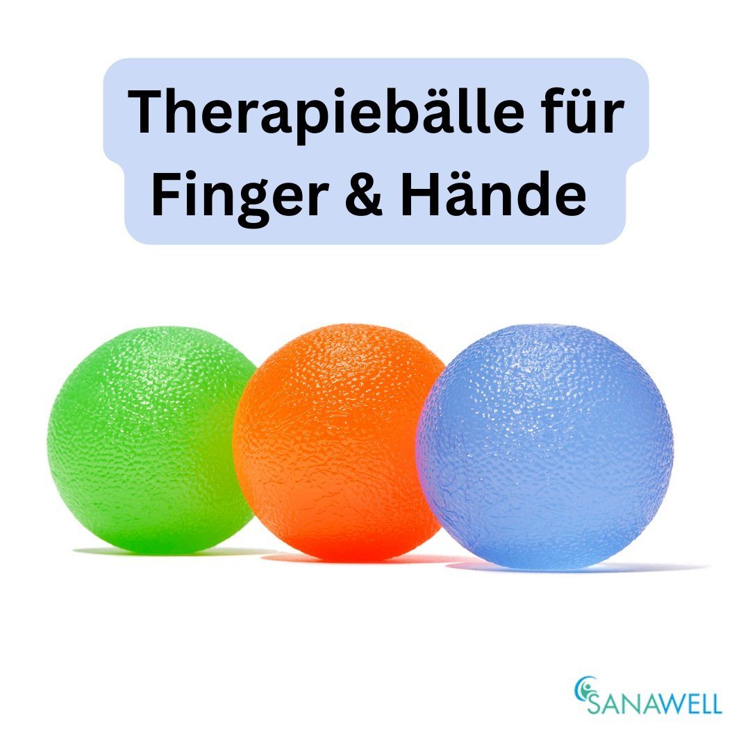 Medosan Massageball Faszienbälle 3er-Set, verschiedene Härtegrade, Therapiebälle, steigert die Beweglichkeit und Flexibilität von Händen und Fingern – Bild 3 von 5