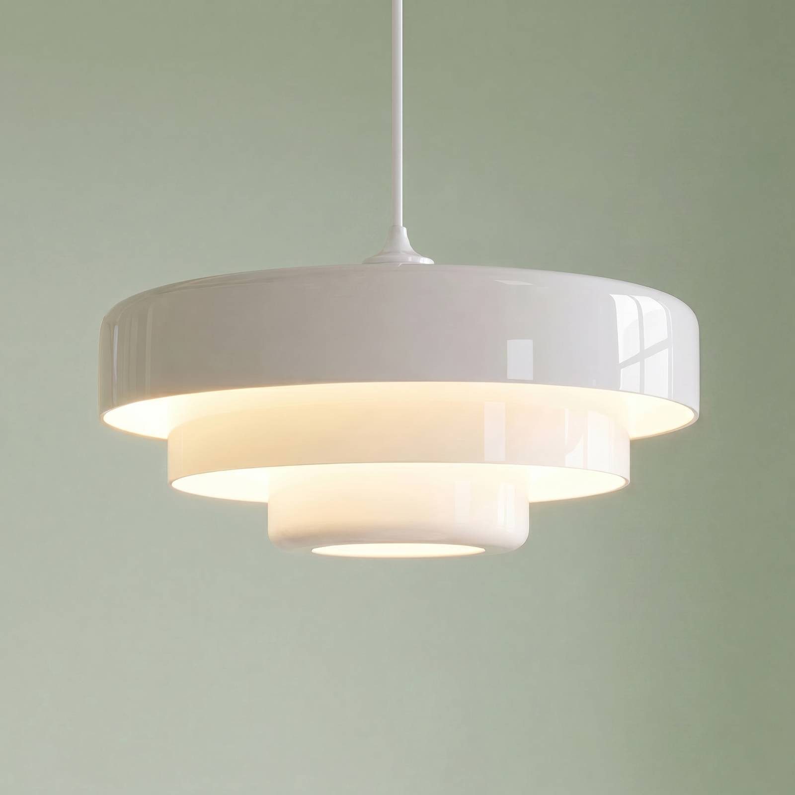 Lindby Hängeleuchte Tivra, Metall, Weiß IP20, 1 x 15 W LED