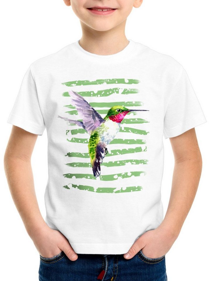 style3 Print-Shirt Kinder T-Shirt Kolibri regenwald dschungel sommer