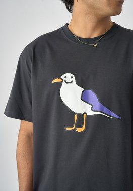 Cleptomanicx T-Shirt Smile Gull mit humorvollem Motiv