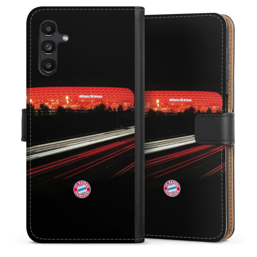DeinDesign Handyhülle FC Bayern München FCB Stadion FC Bayern München Allianz Arena, Samsung Galaxy A04s Hülle Flip Case Klapphülle Handytasche Leder