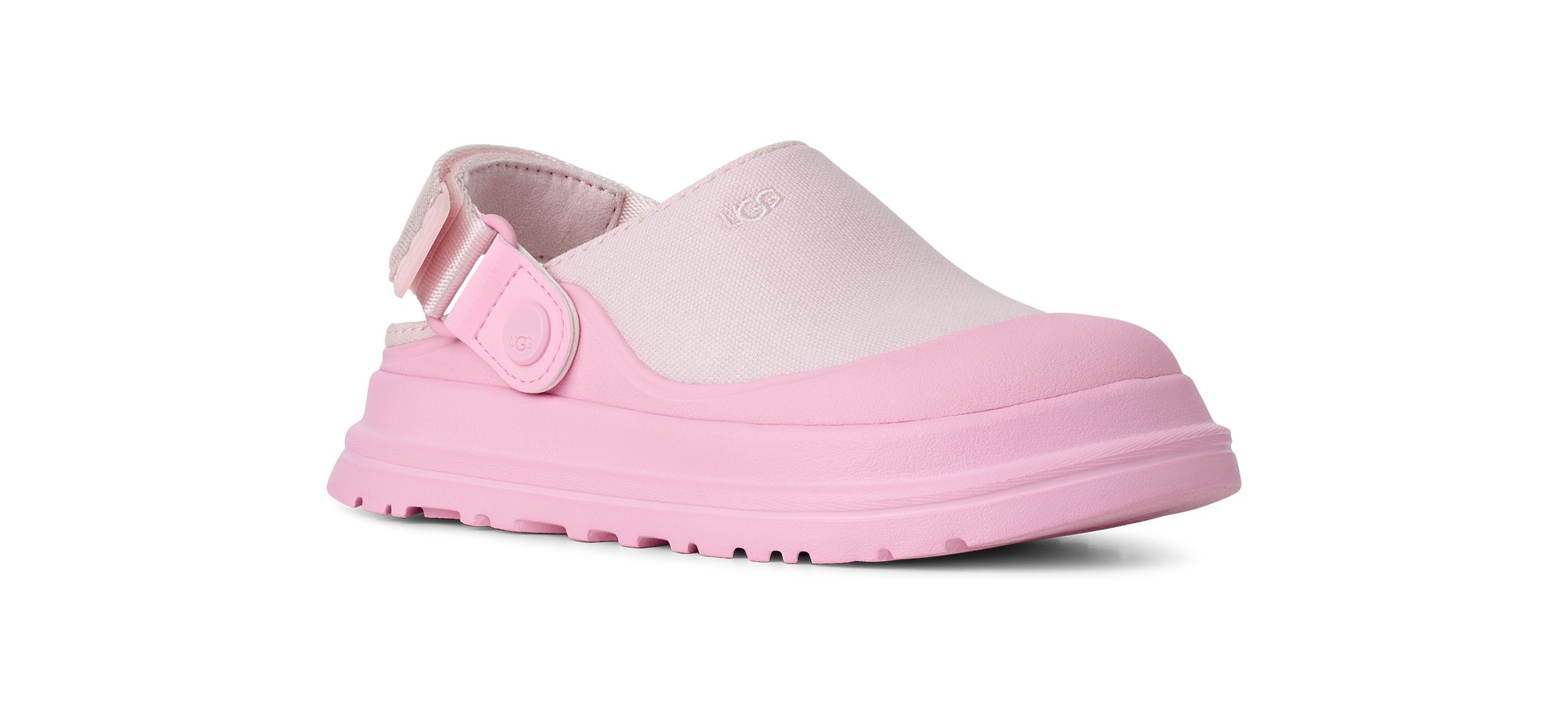 UGG GOLDENGLOW CANVAS CLOG Mule, Sabot mit Klettverschluss