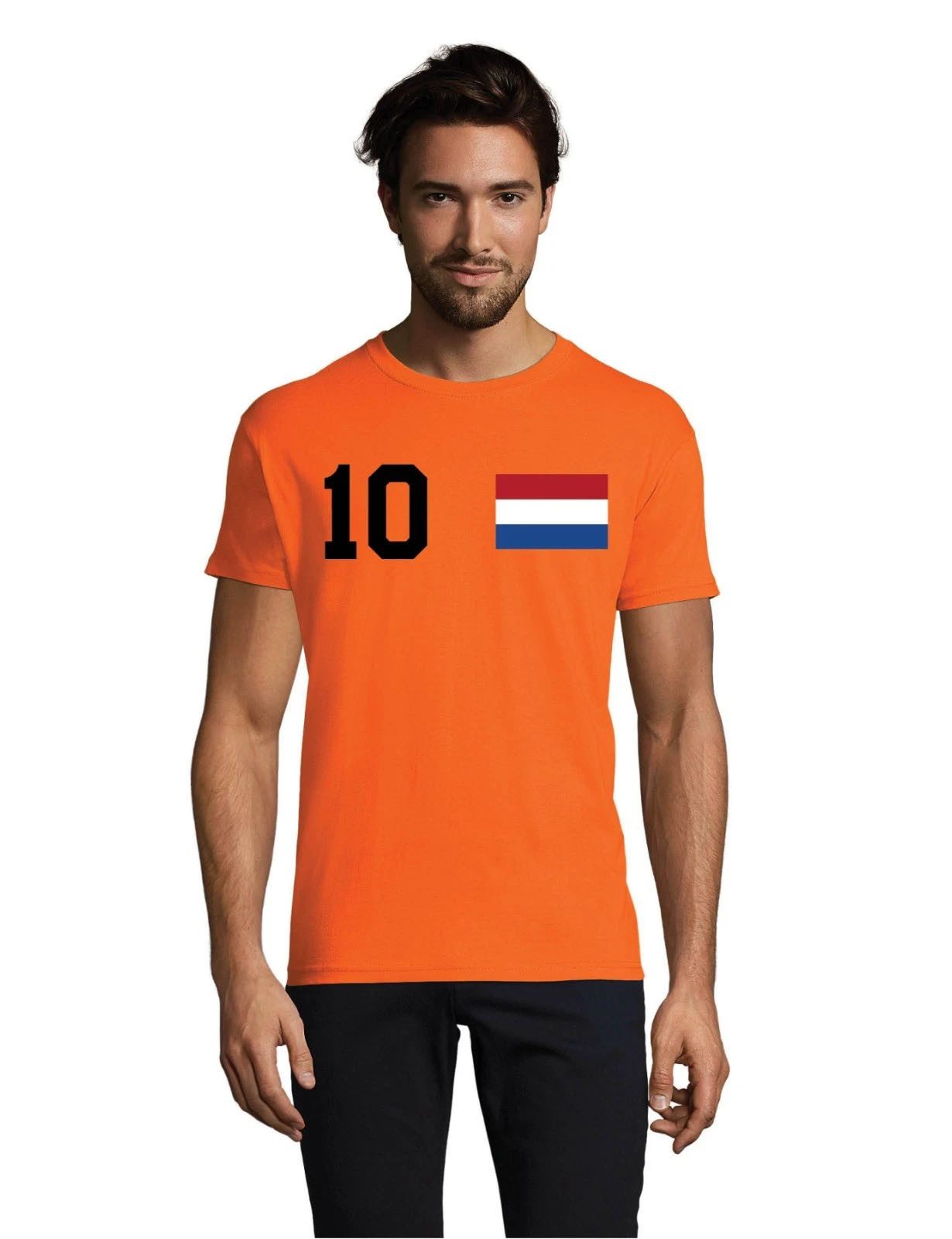Youth Designz T-Shirt Niederlande Holland Herren T-Shirt im Fußball Trikot Look mit trendigem Motiv