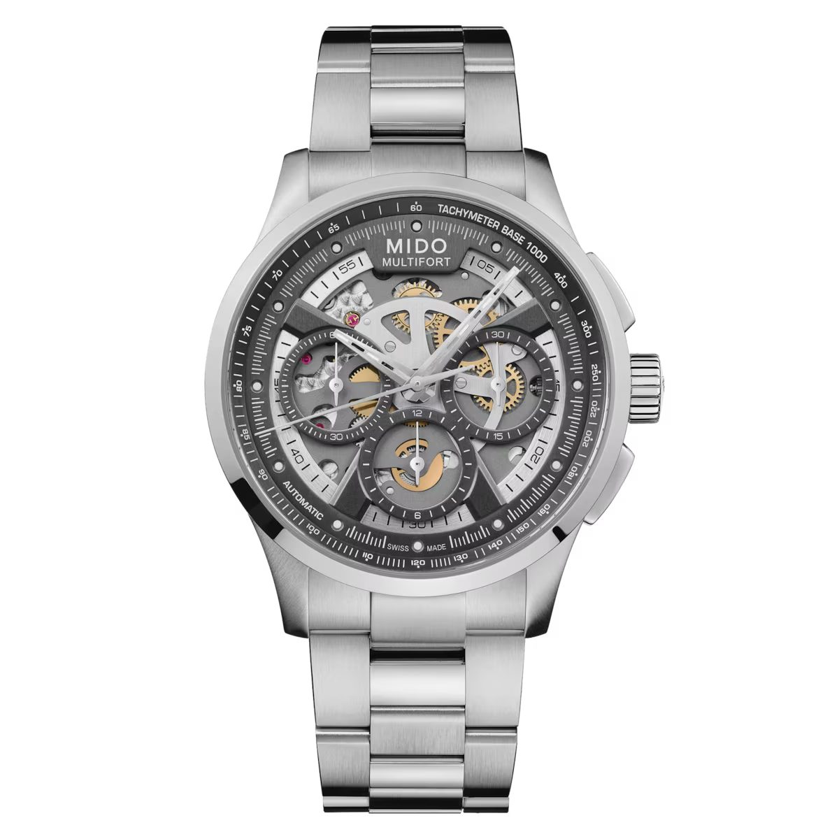 Mido Schweizer Uhr Herrenuhr Automatik MIDO Multifort Skeleton Chronograph