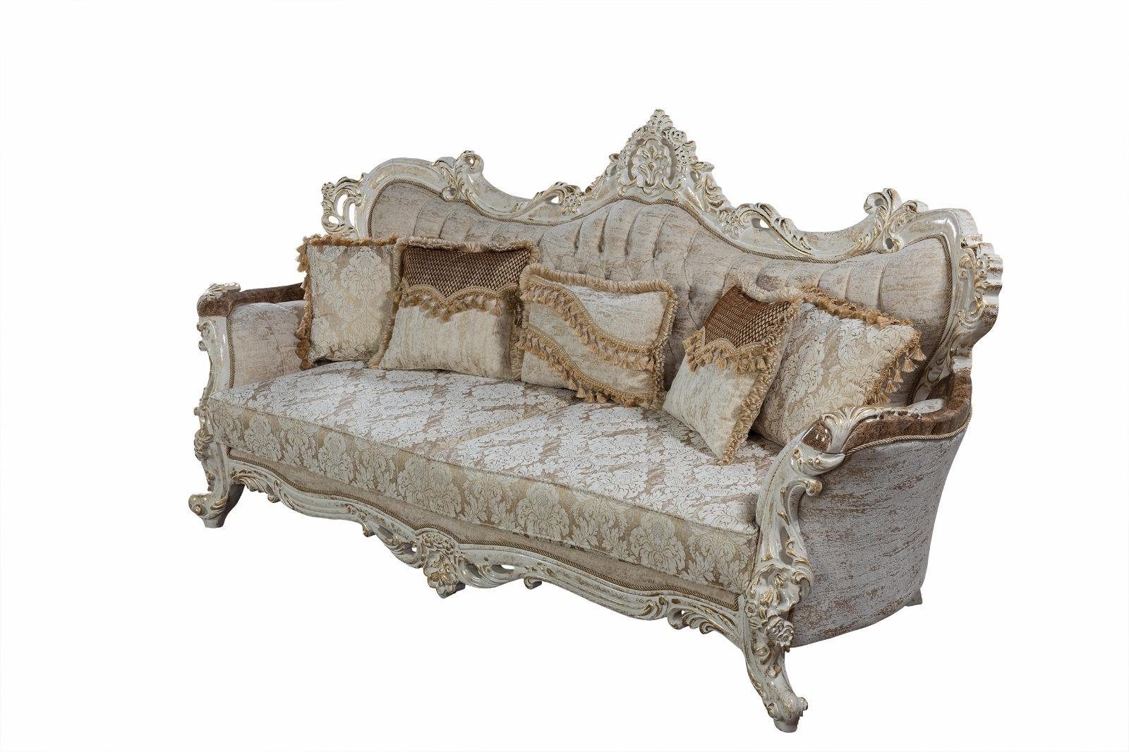 JVmoebel Sofa, Chesterfield Barock Dreisitzer Couch Möbel Couchen Stoff | Alle Sofas